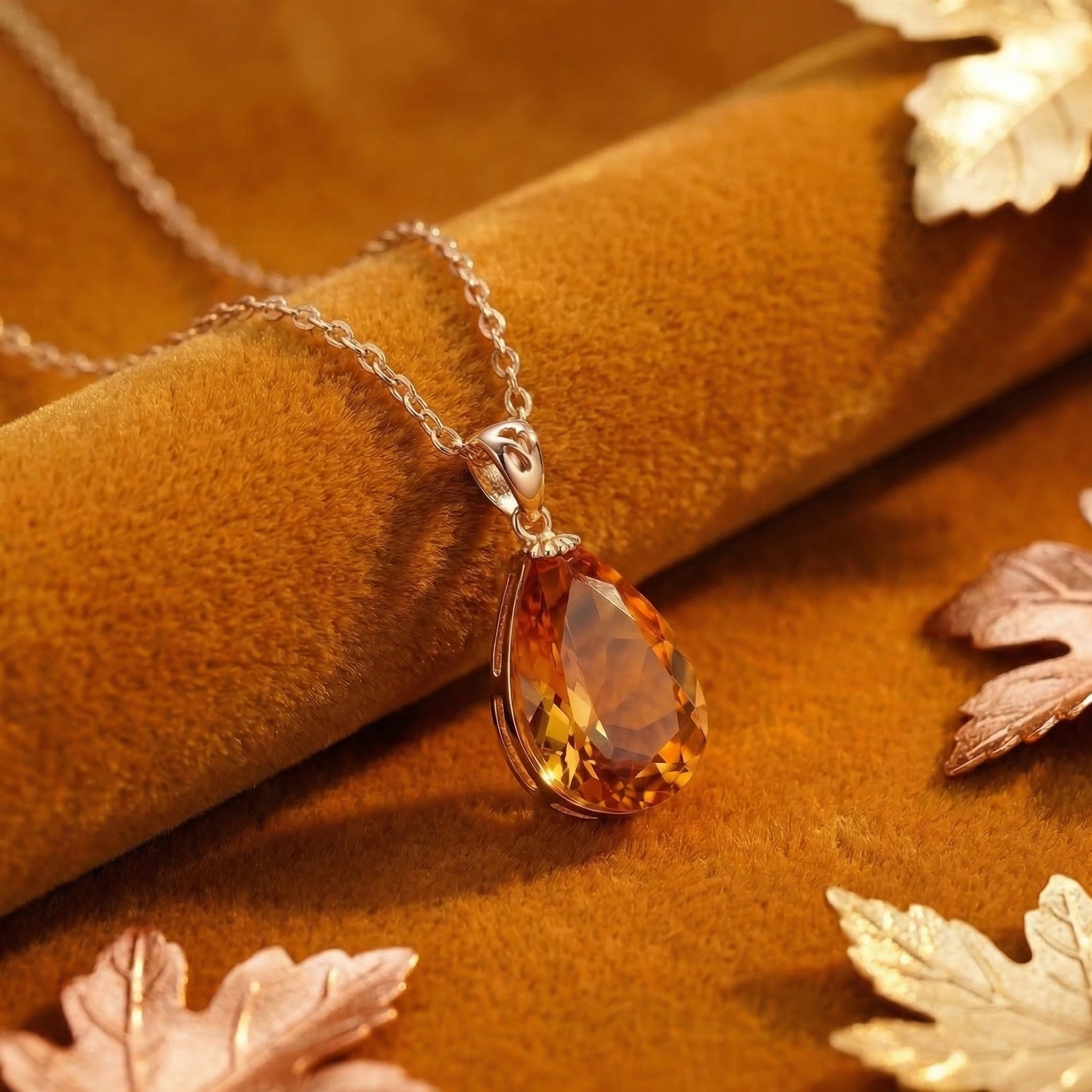 the-amberine-teardrop-18k-gold-vermeil in rose gold finish