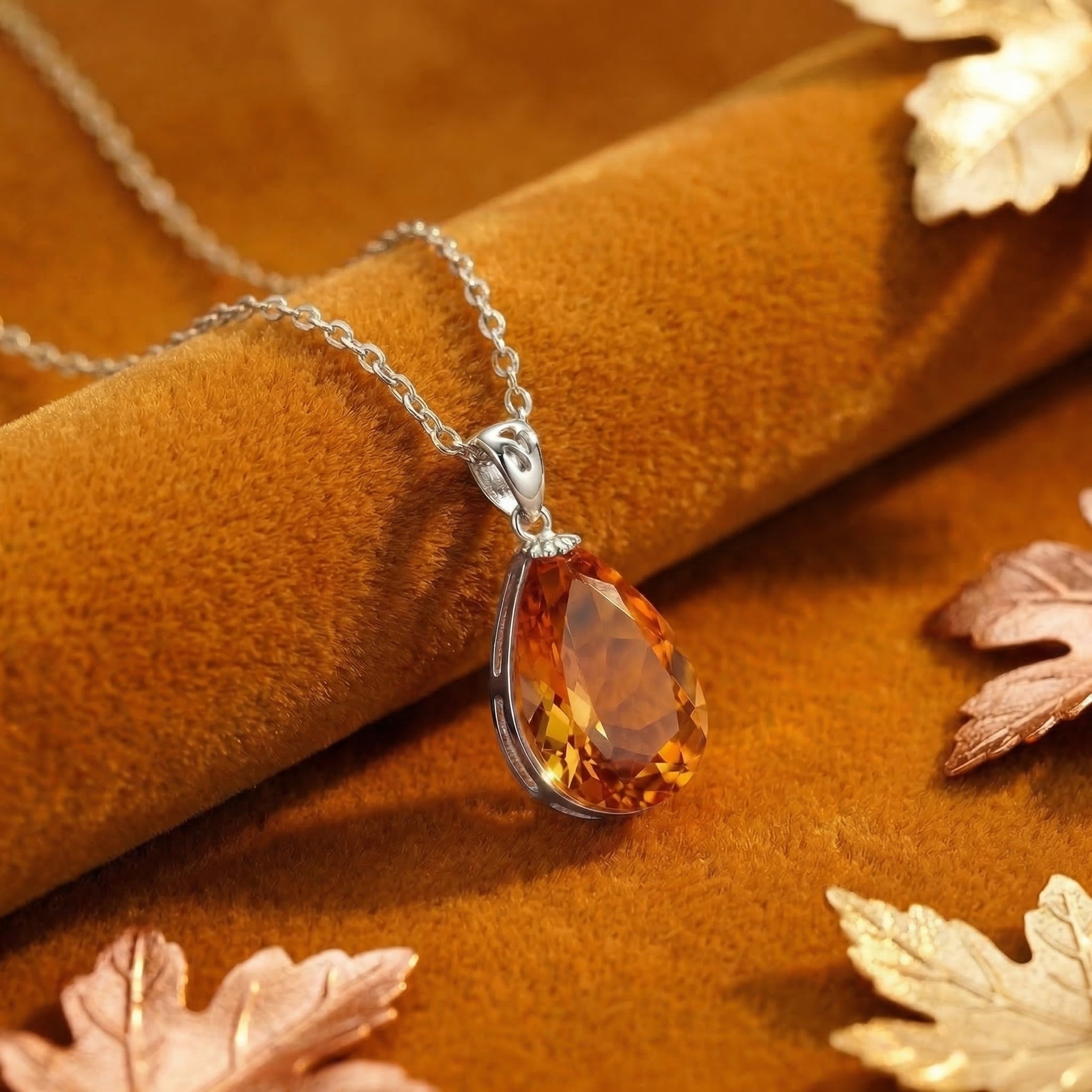 the-amberine-teardrop-18k-gold-vermeil in silver finish