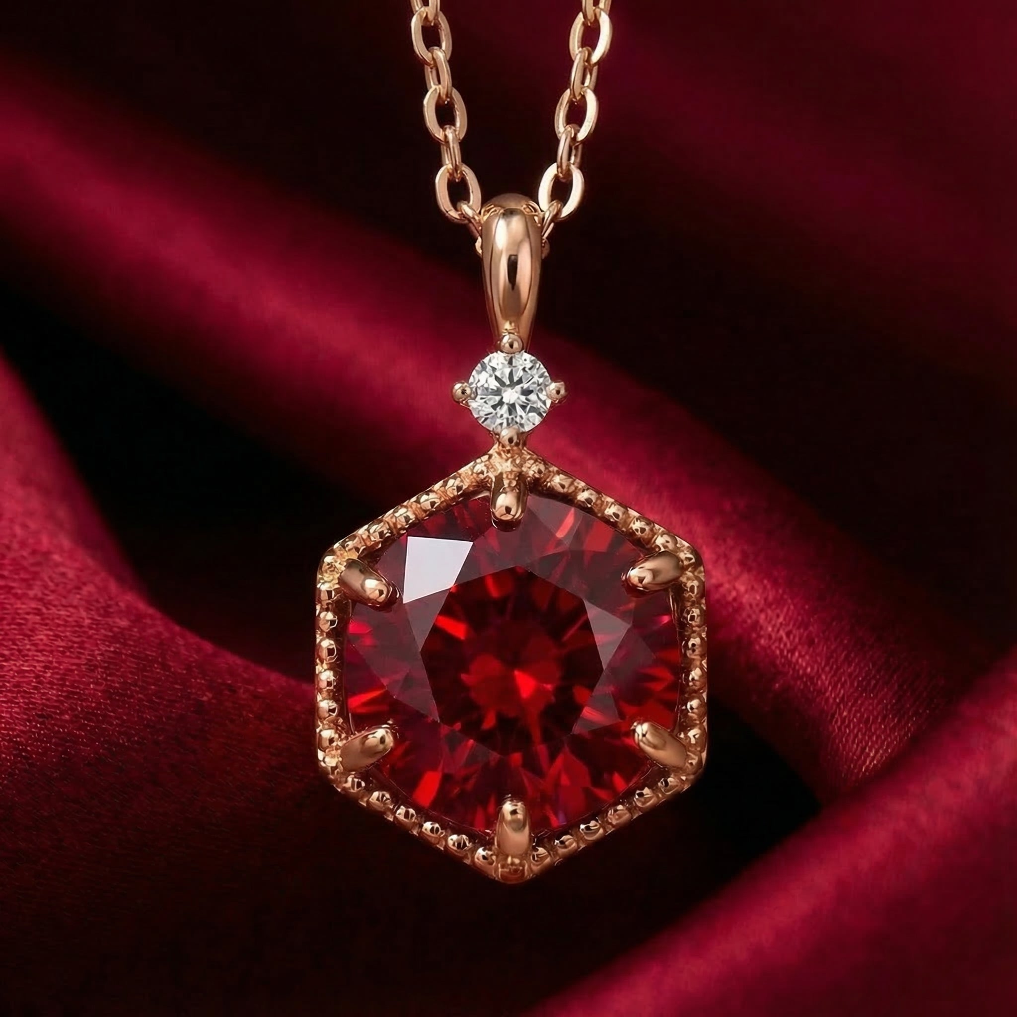 the-aris-hex-18k-gold-vermeil in rose gold finish