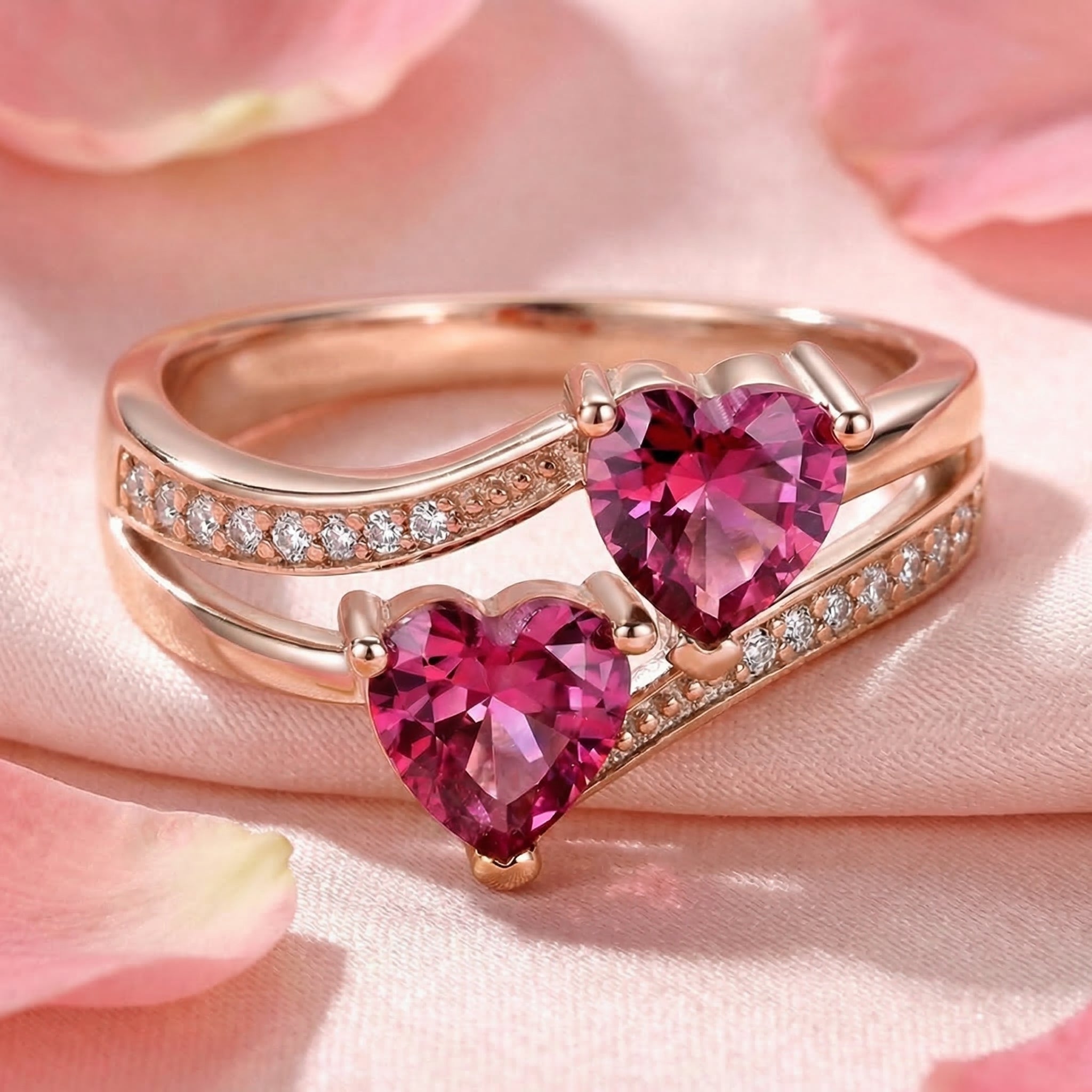 the-calysienne-heart-ring-s925-sterling-silver in rose gold finish