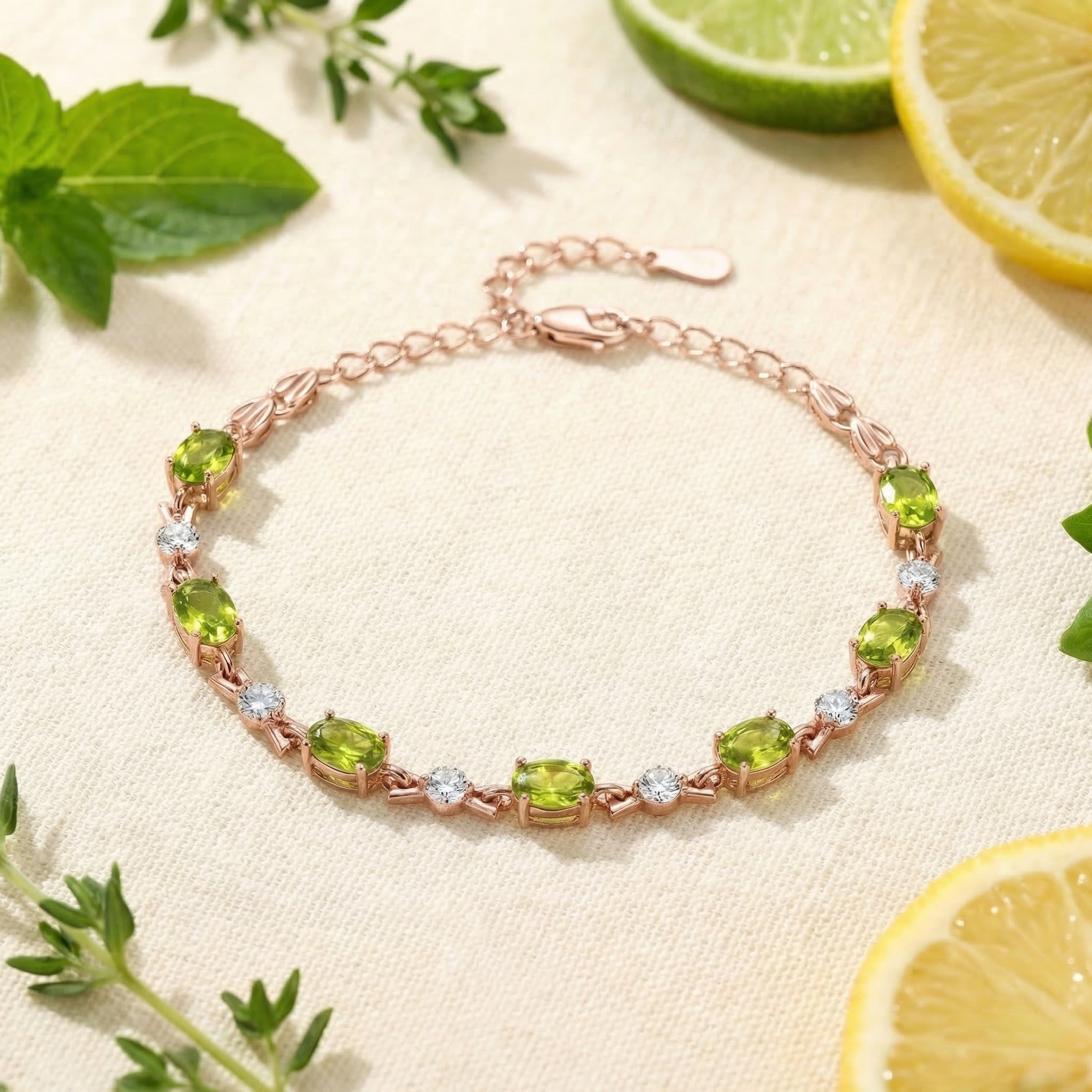 the-elianise-oval-bracelet-s925-sterling-silver in rose gold finish