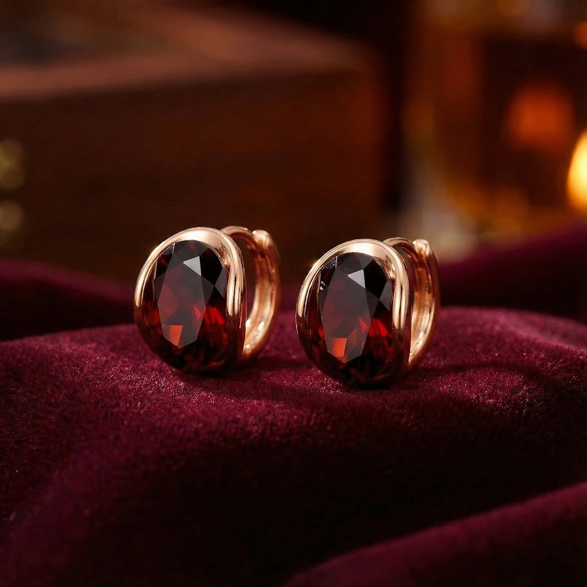 the-evelina-huggies-18k-gold-vermeil in rose gold finish