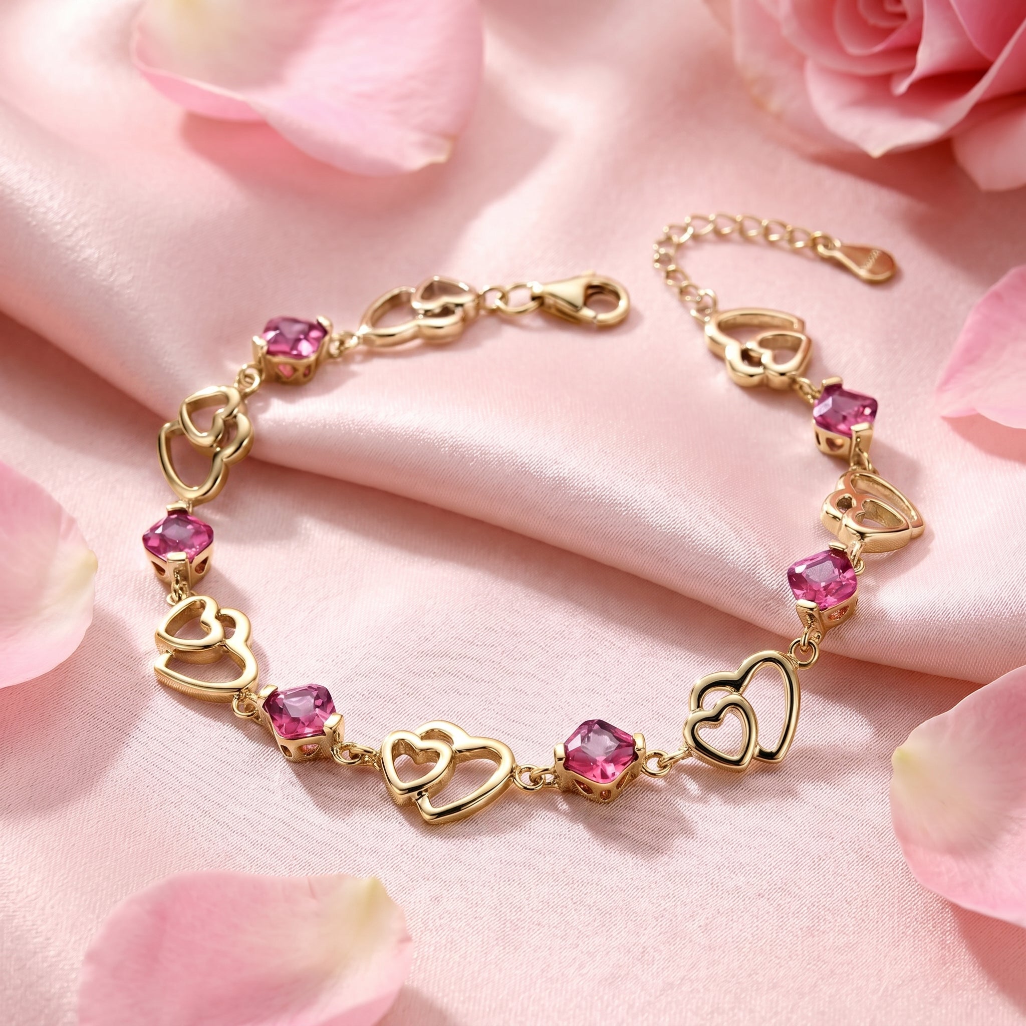 the-lucerienne-heart-bracelet-s925-sterling-silver in gold finish