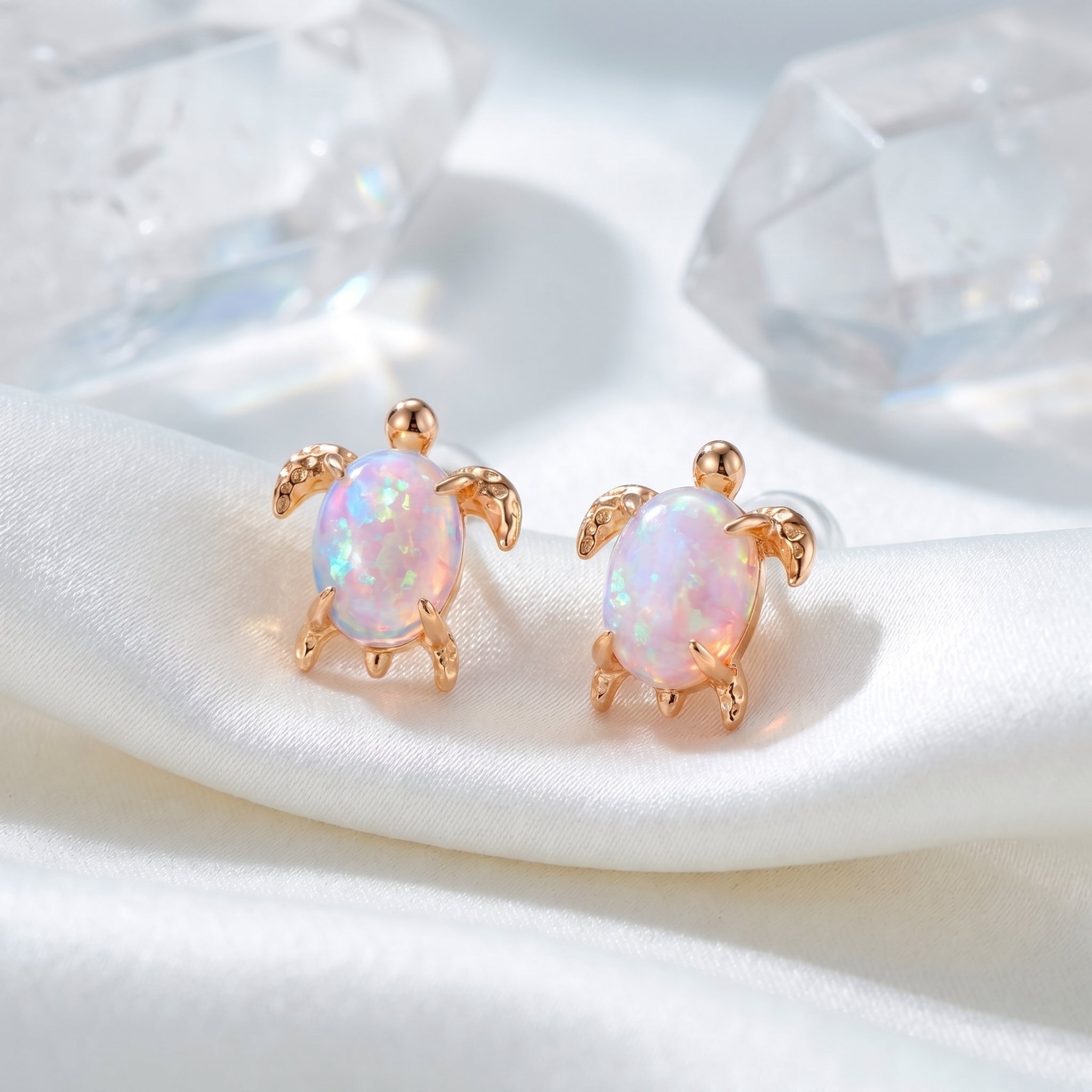 the-lydiana-oval-earrings in rose gold finish