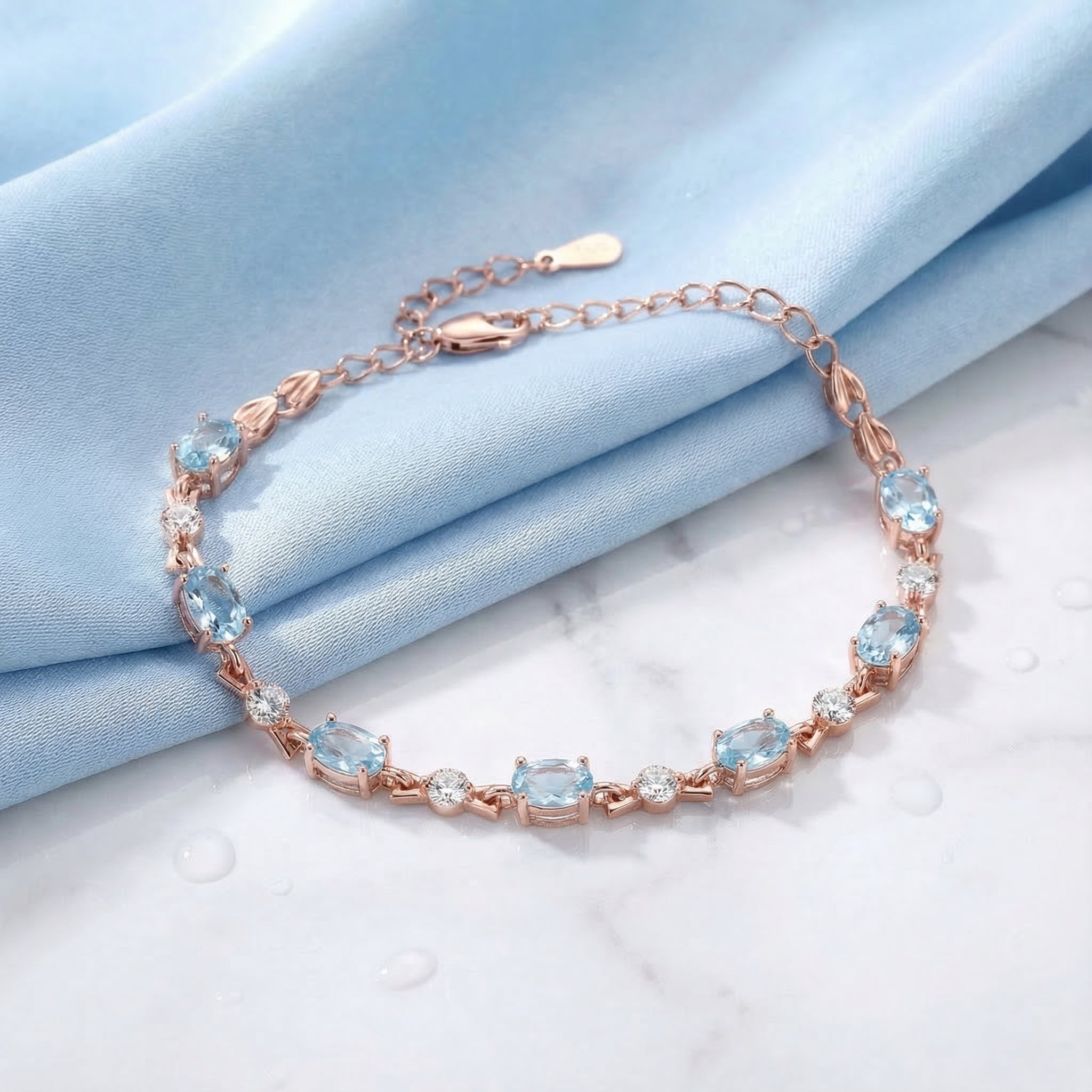 the-melodia-station-bracelet-s925-sterling-silver in rose gold finish