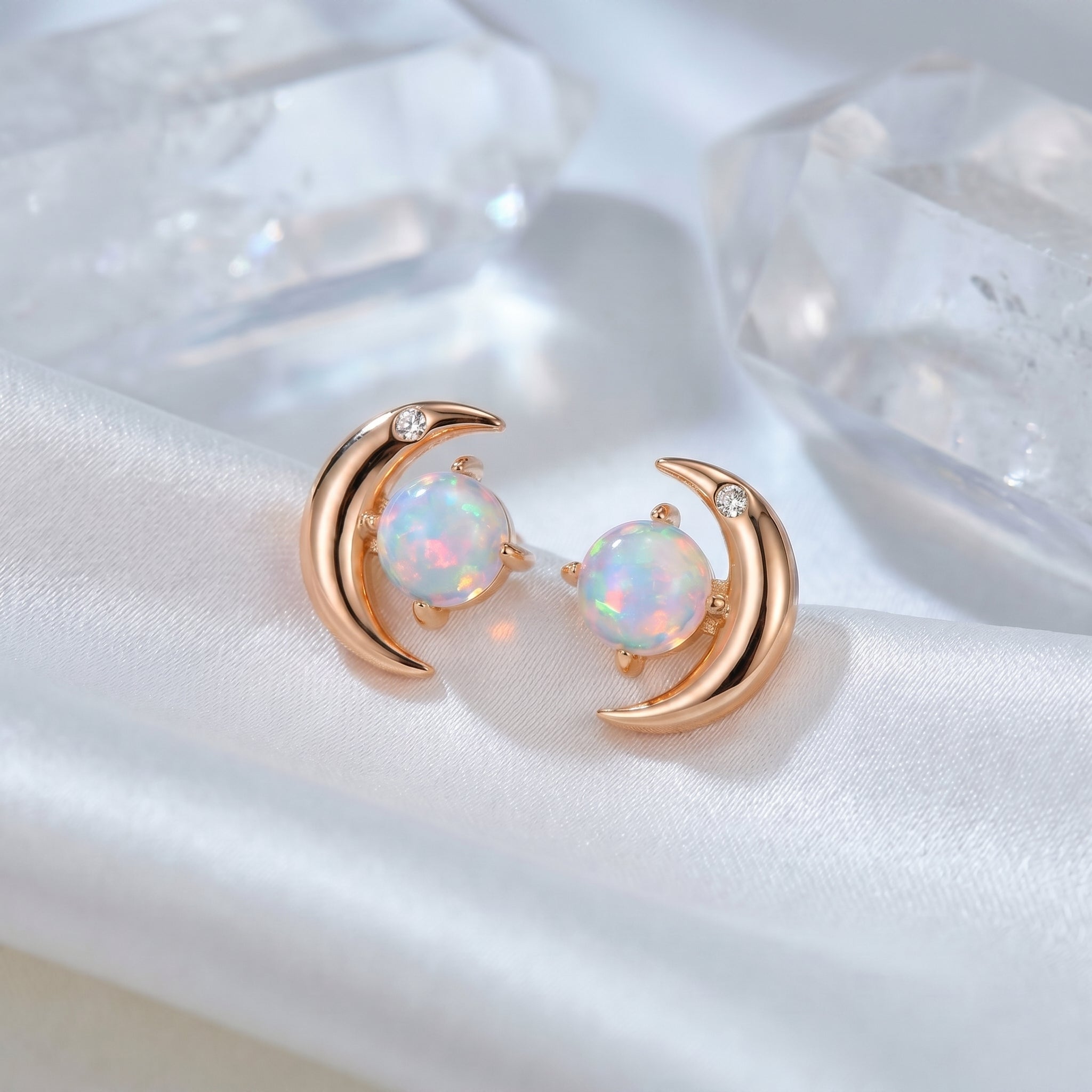 the-orianna-stud-earrings in rose gold finish