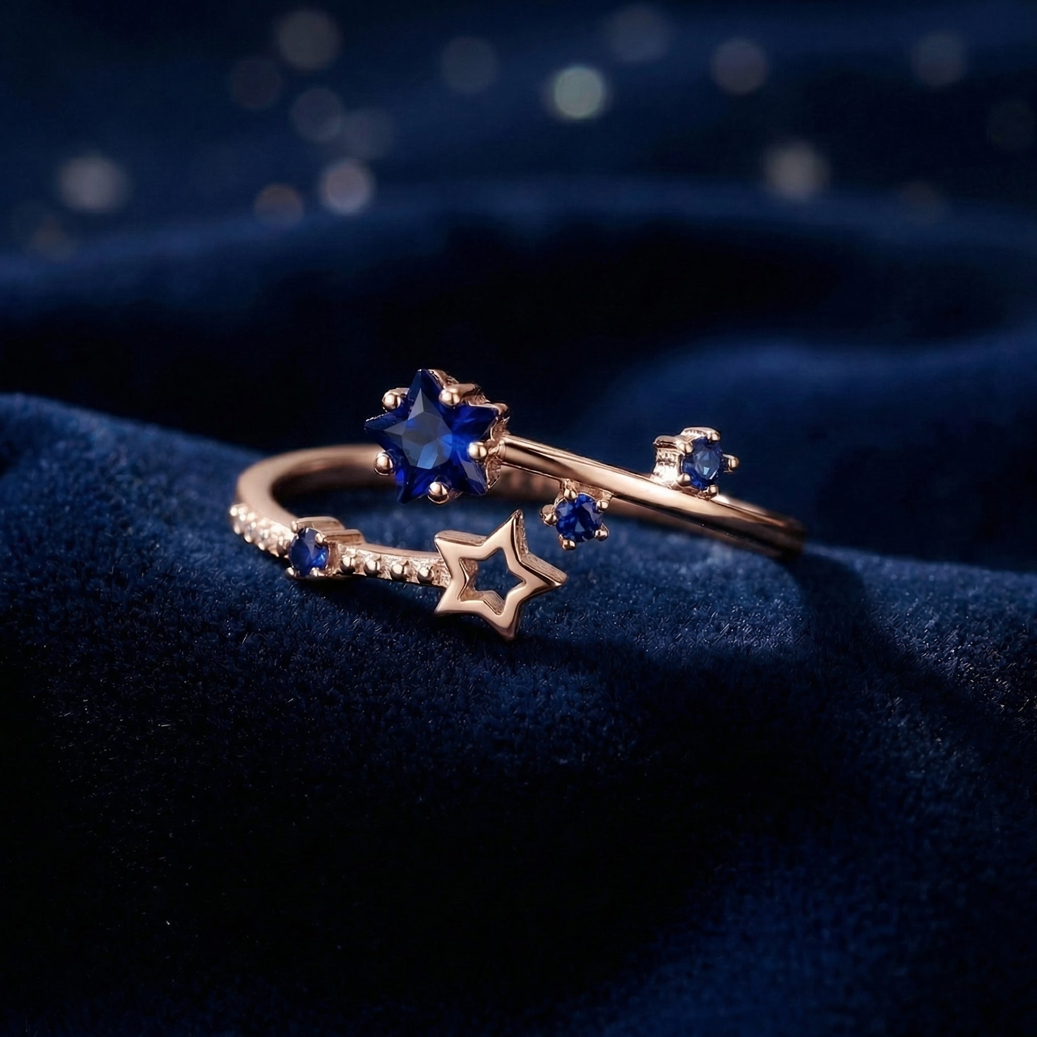 the-orionis-star-ring-s925-sterling-silver in rose gold finish