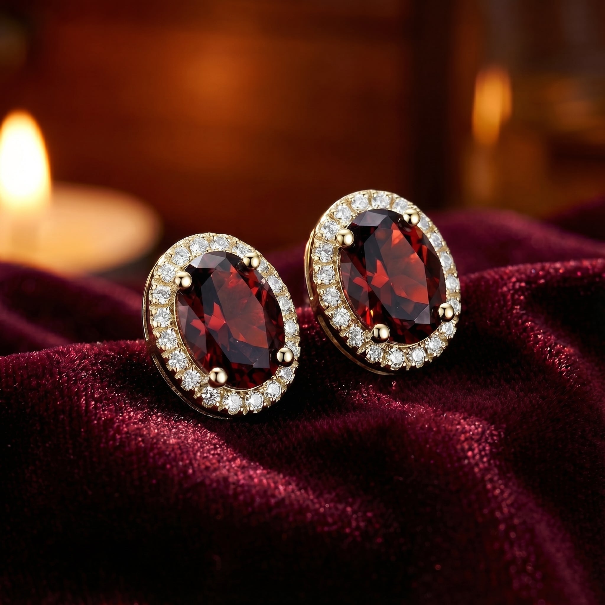 the-zenobia-halo-studs-s925-sterling-silver in gold finish