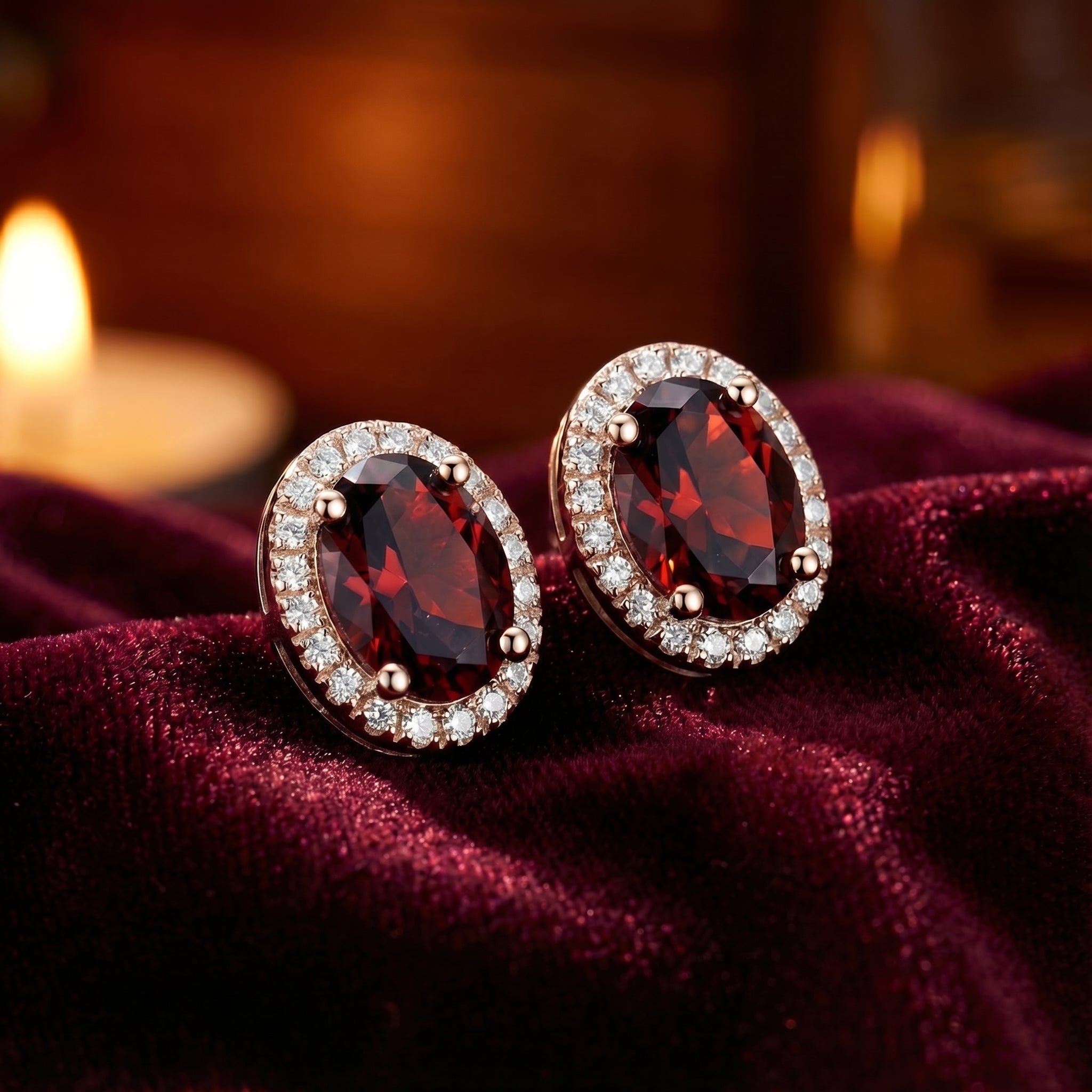 the-zenobia-halo-studs-s925-sterling-silver in rose gold finish