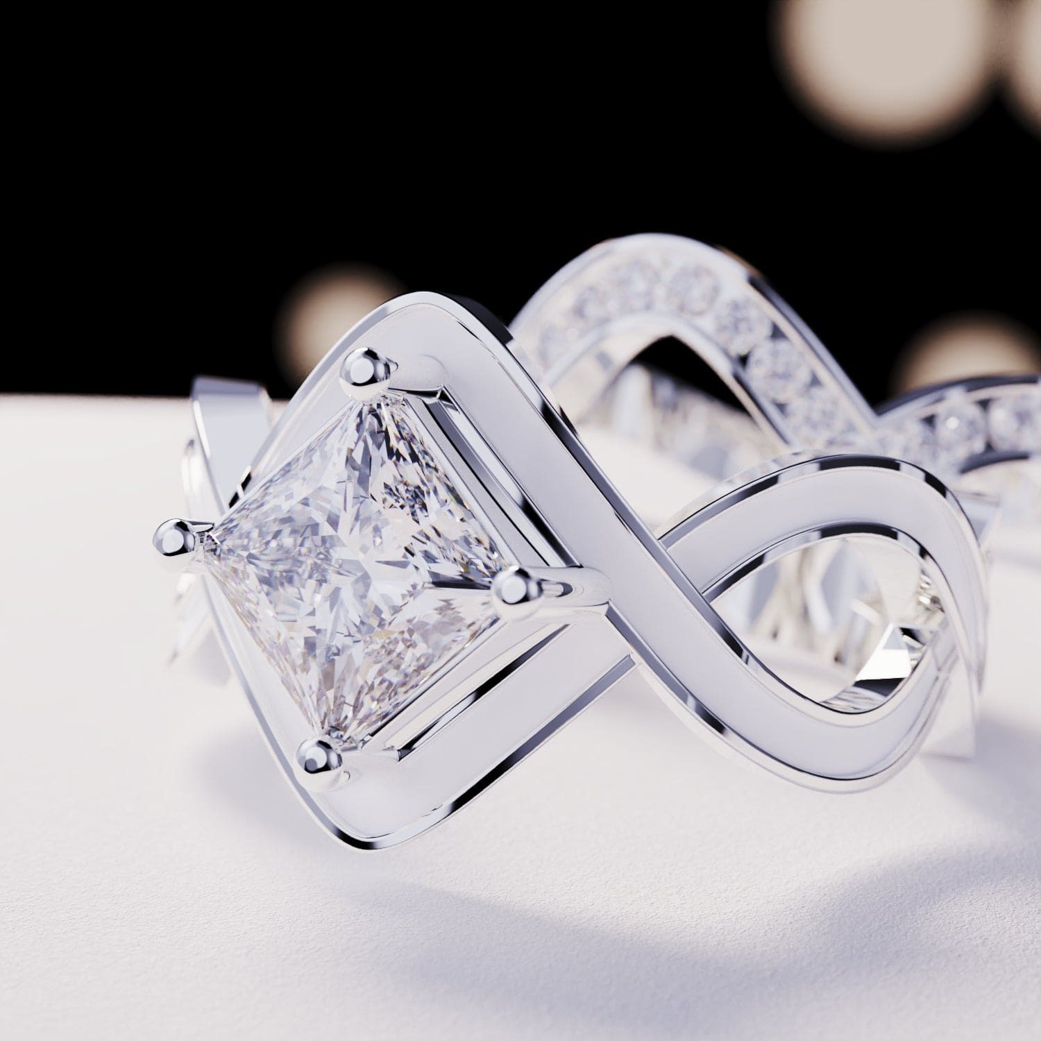 The Snow Wave: 2-Piece Set Ring - S925 Sterling Silver