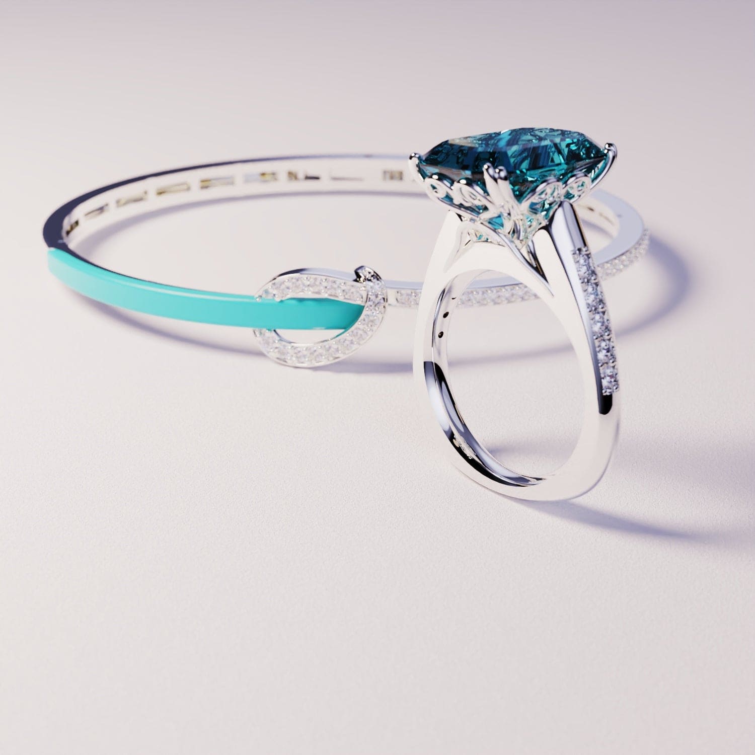 Azure Dream: Armband & Ring Upgrade - S925 Sterling Silber