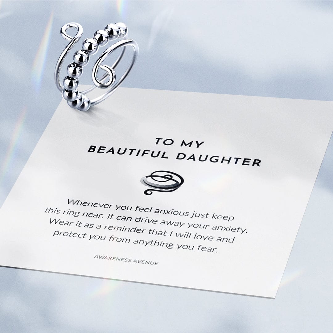 To My Beautiful Daughter | Drive Away Your Anxiety | S925 Fidget Ring