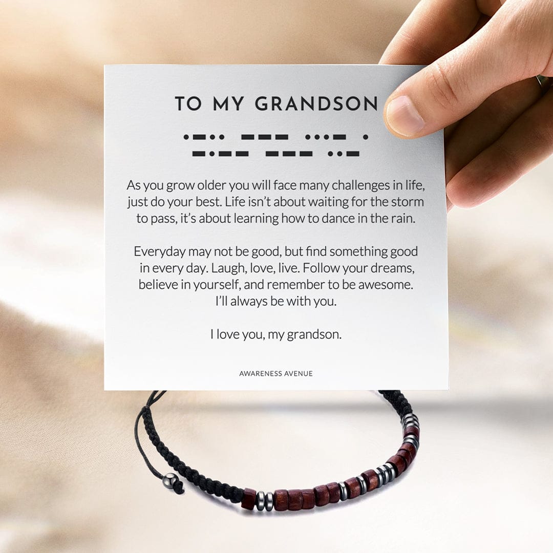 Para mi nieto | Te amo | Pulsera en código morse