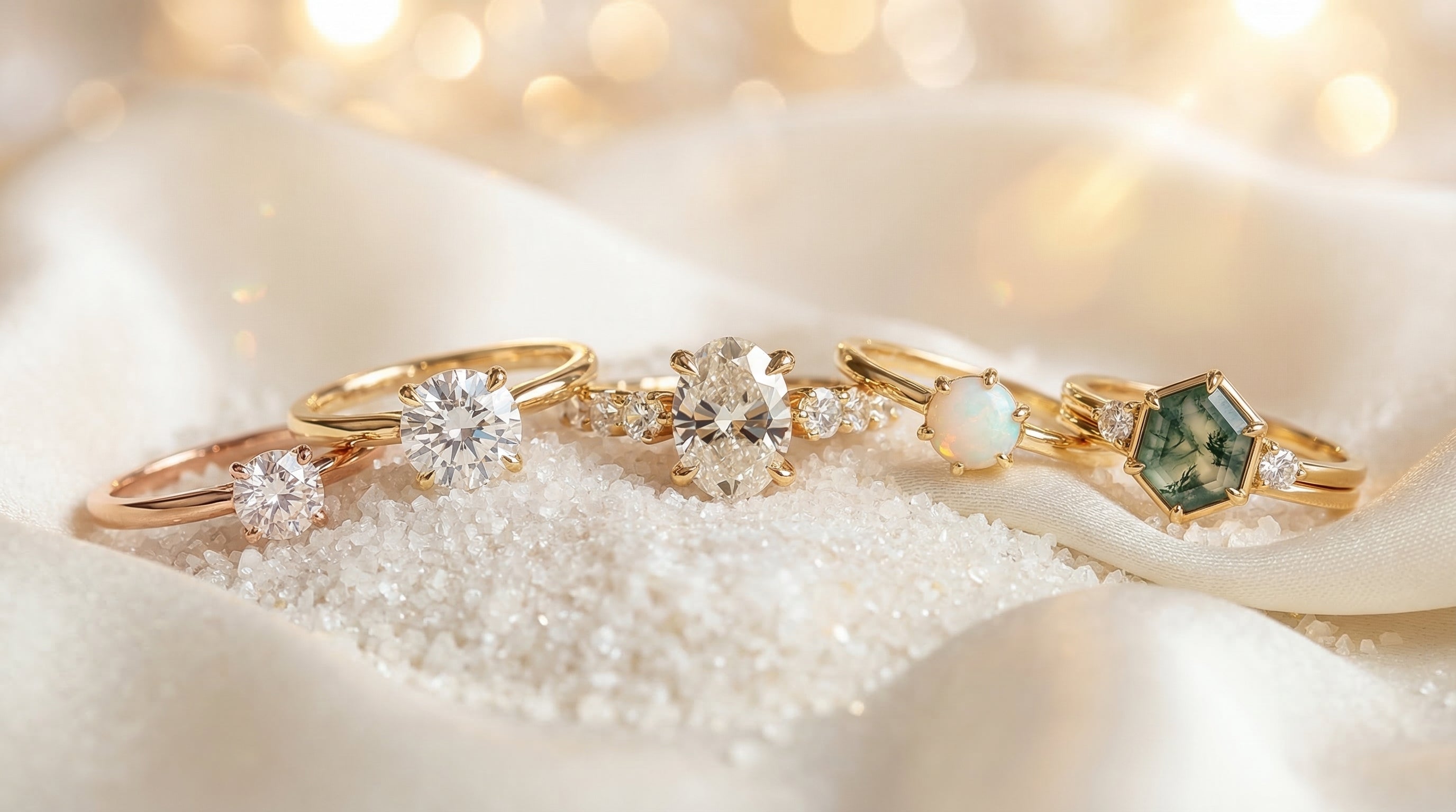 14k gold promise rings - hero image