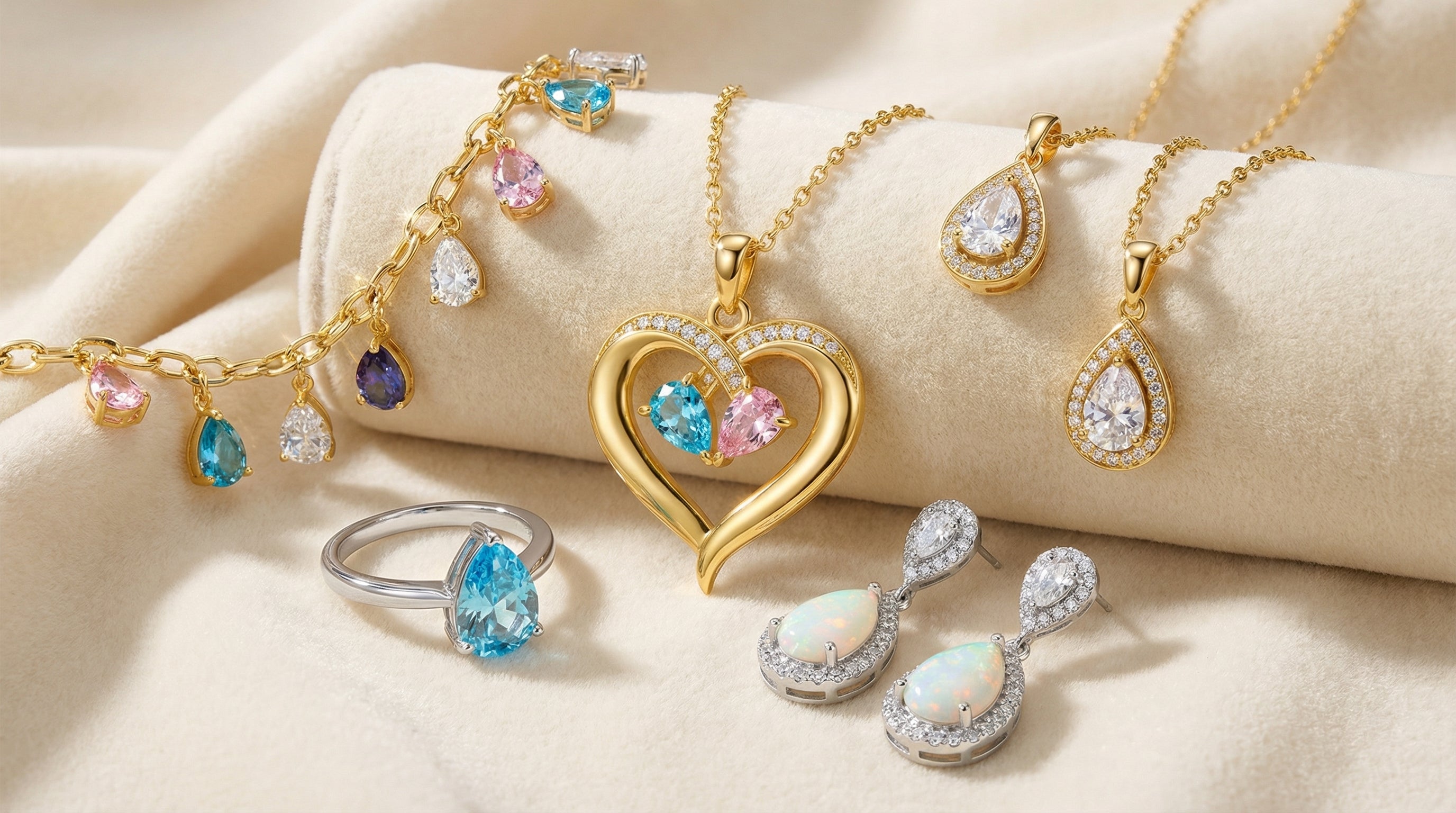 birthstone charm bracelet - hero image