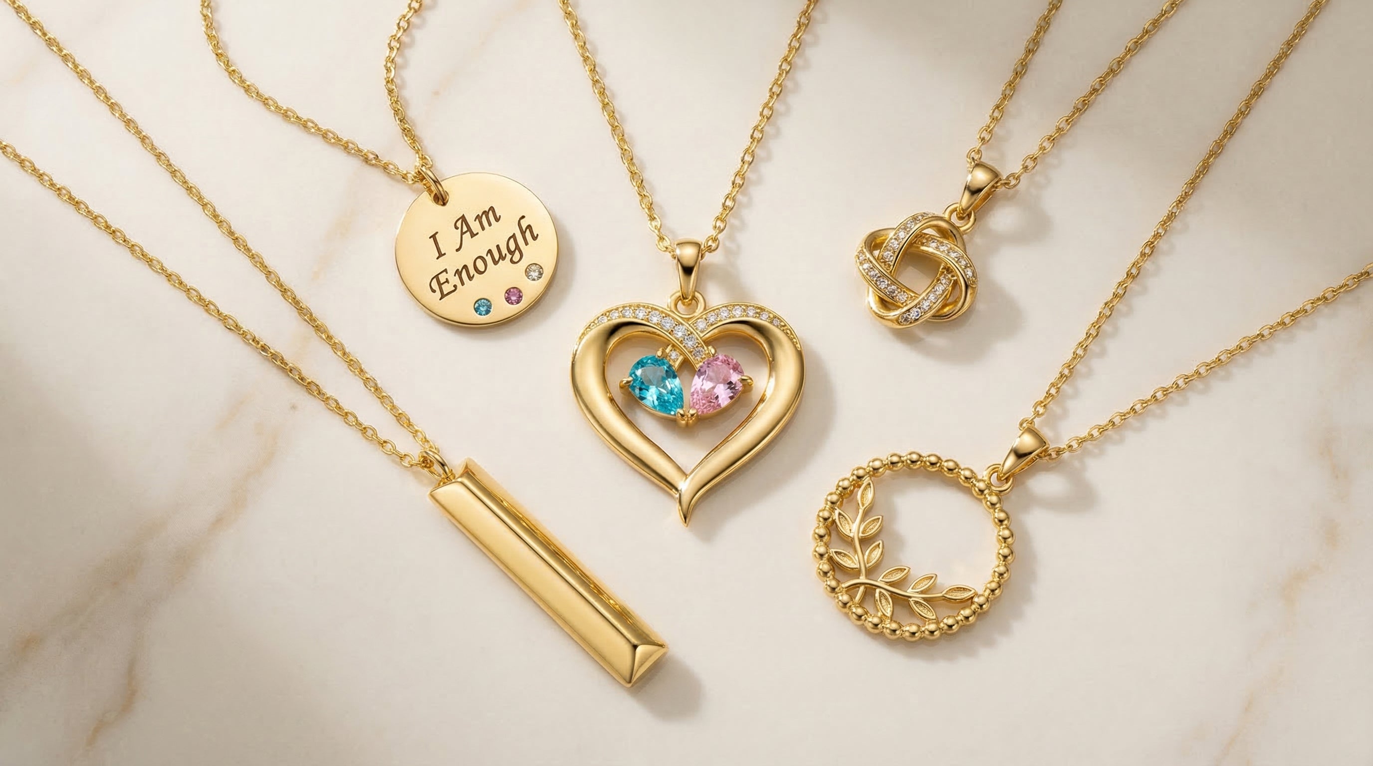 birthstone charms for necklace - hero image