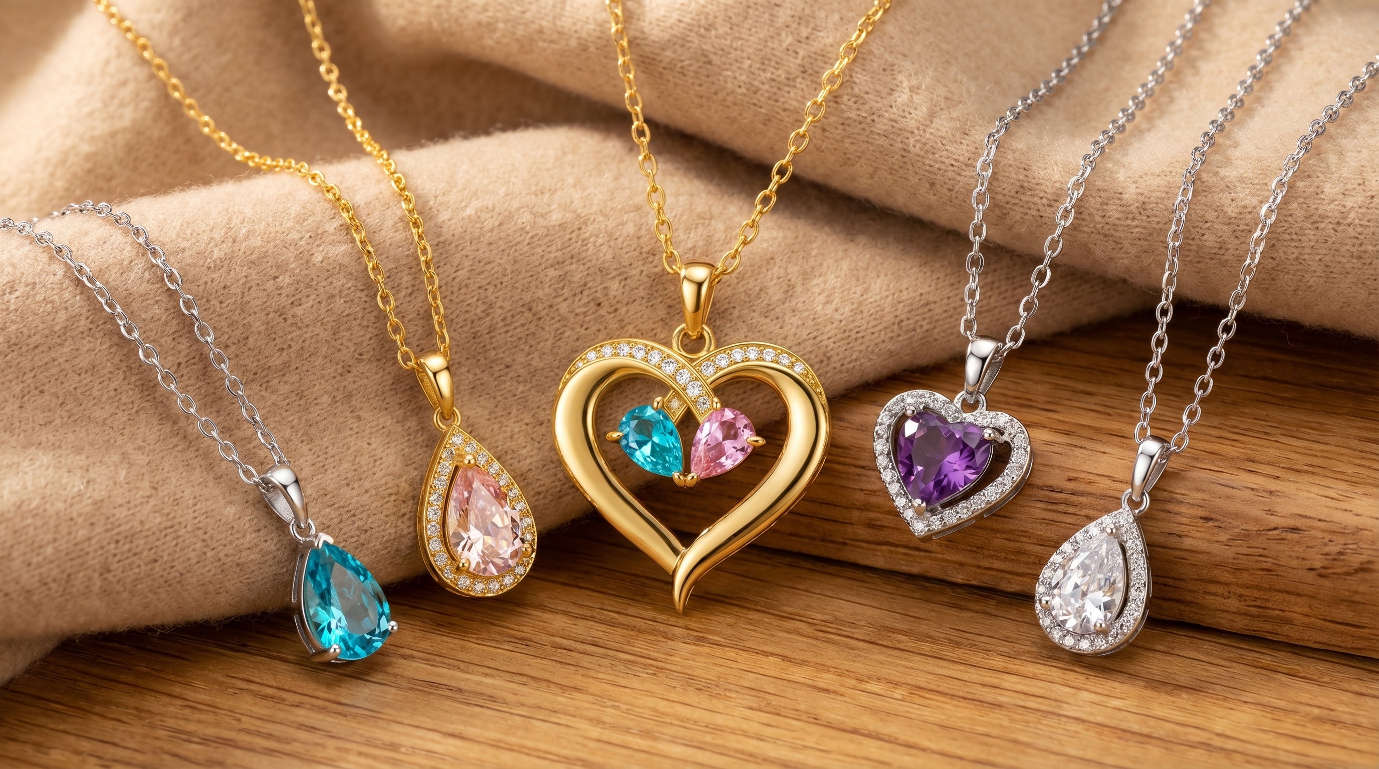 birthstone necklace for grandma - hero image