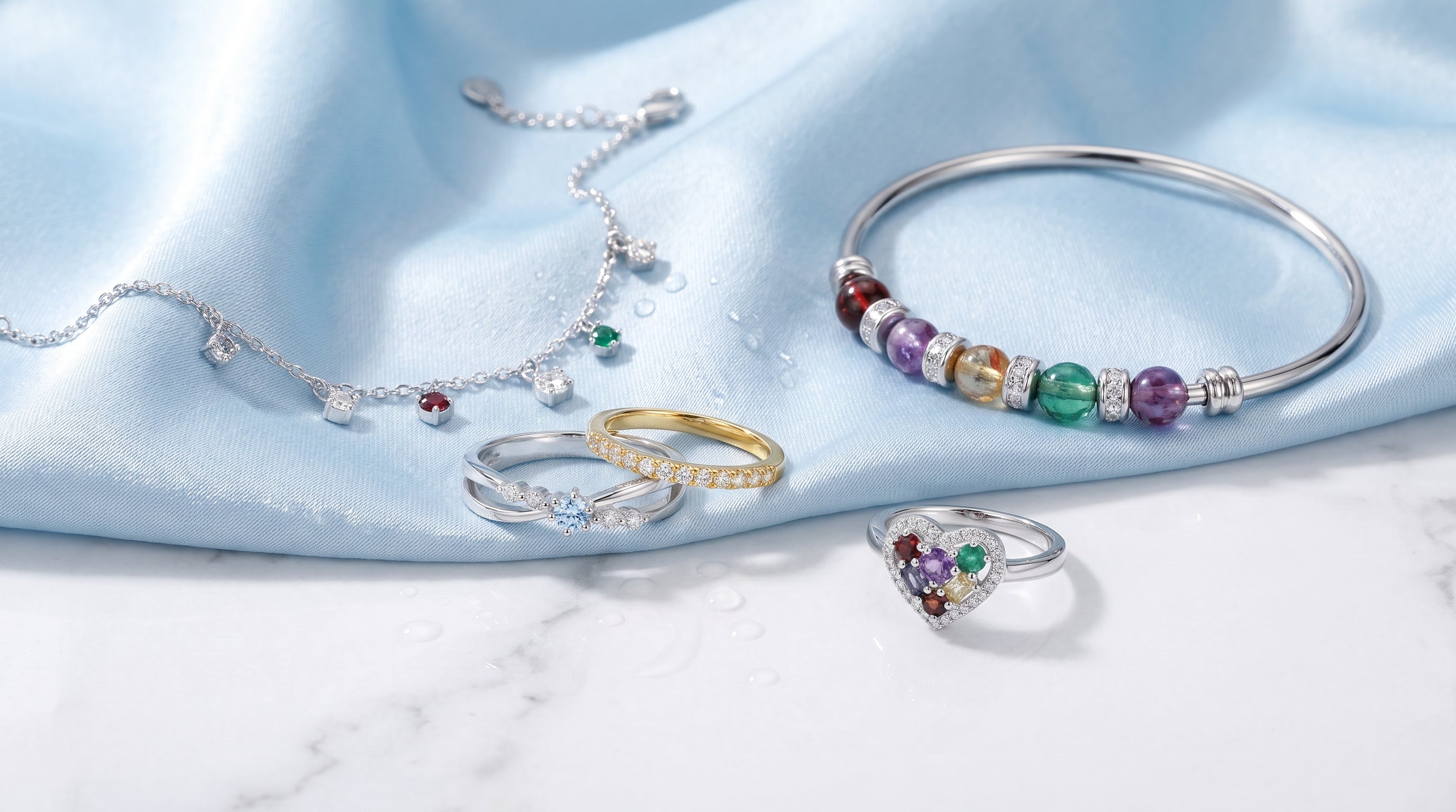 birthstone rings for mothers editorial image