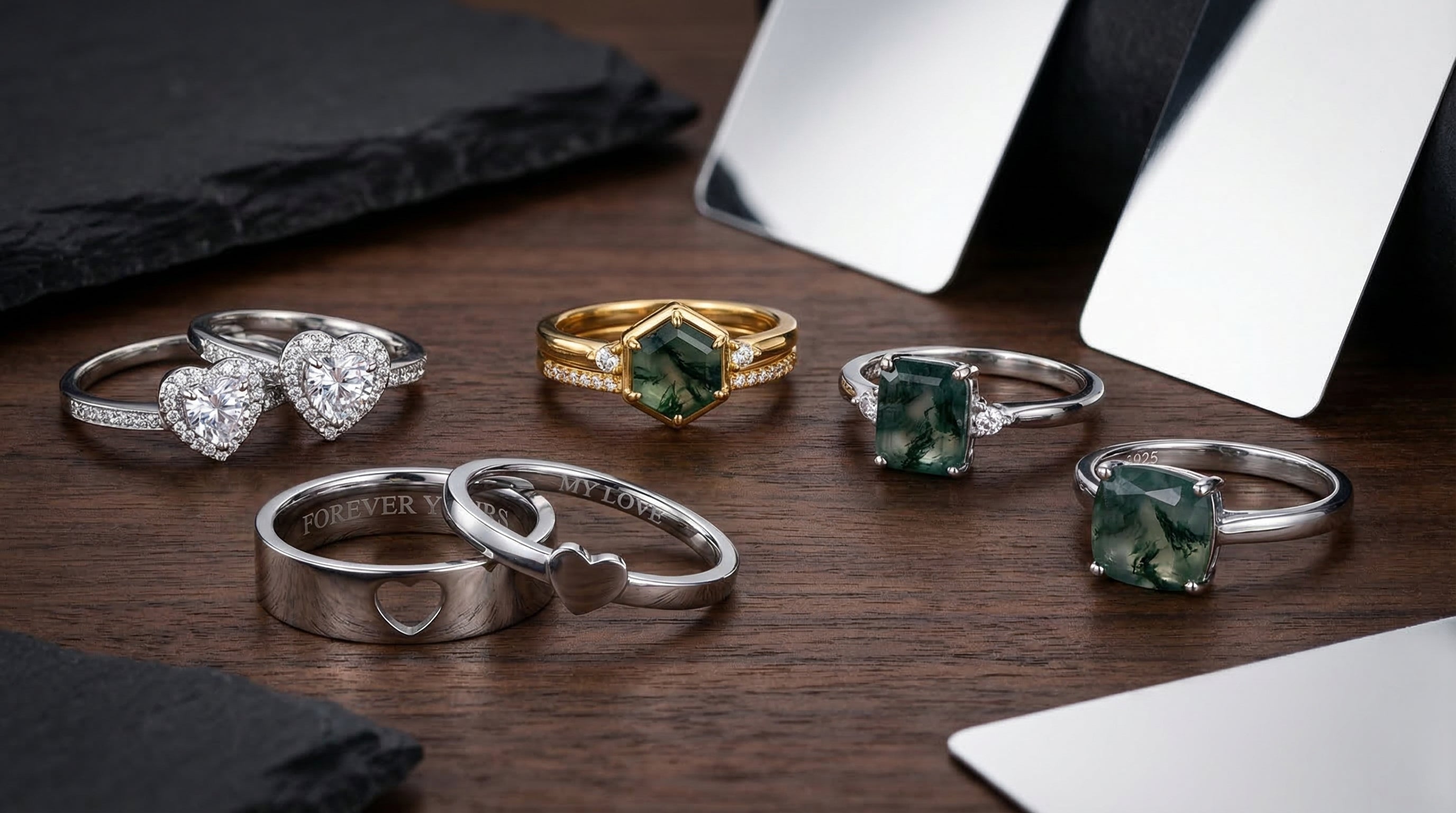engraved promise rings for him - hero image