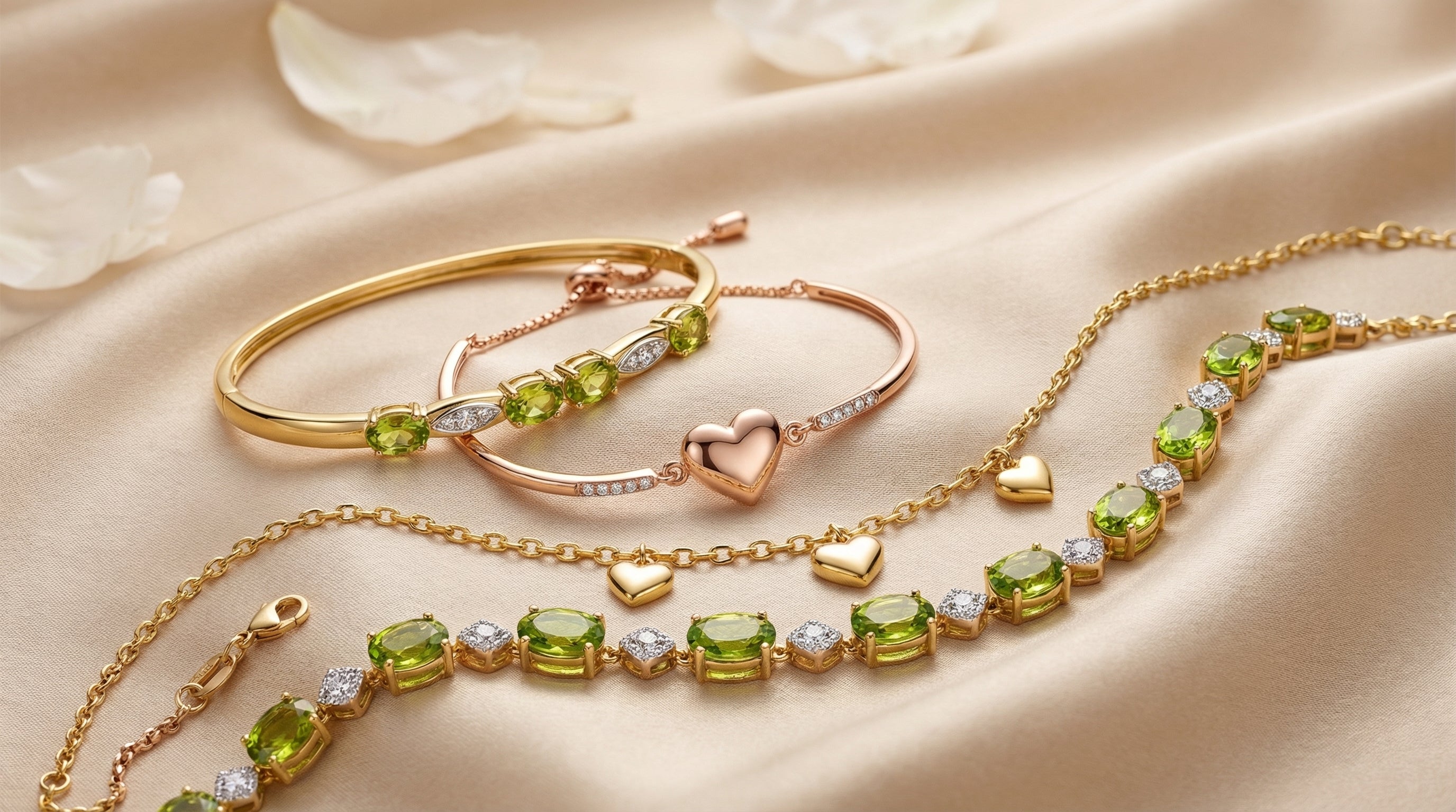 gold birthstone bracelet for mom - hero image