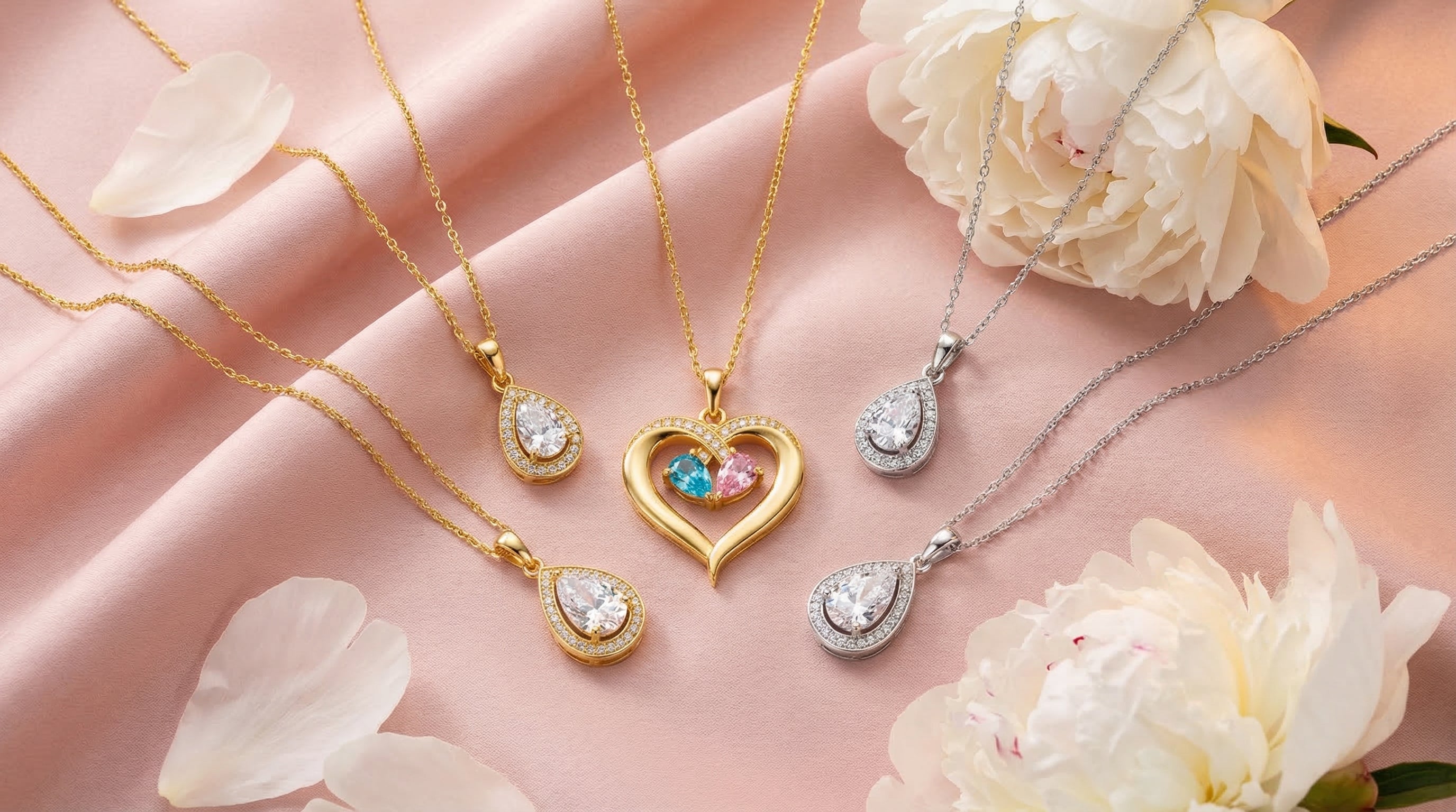 mother's day birthstone necklace - hero image