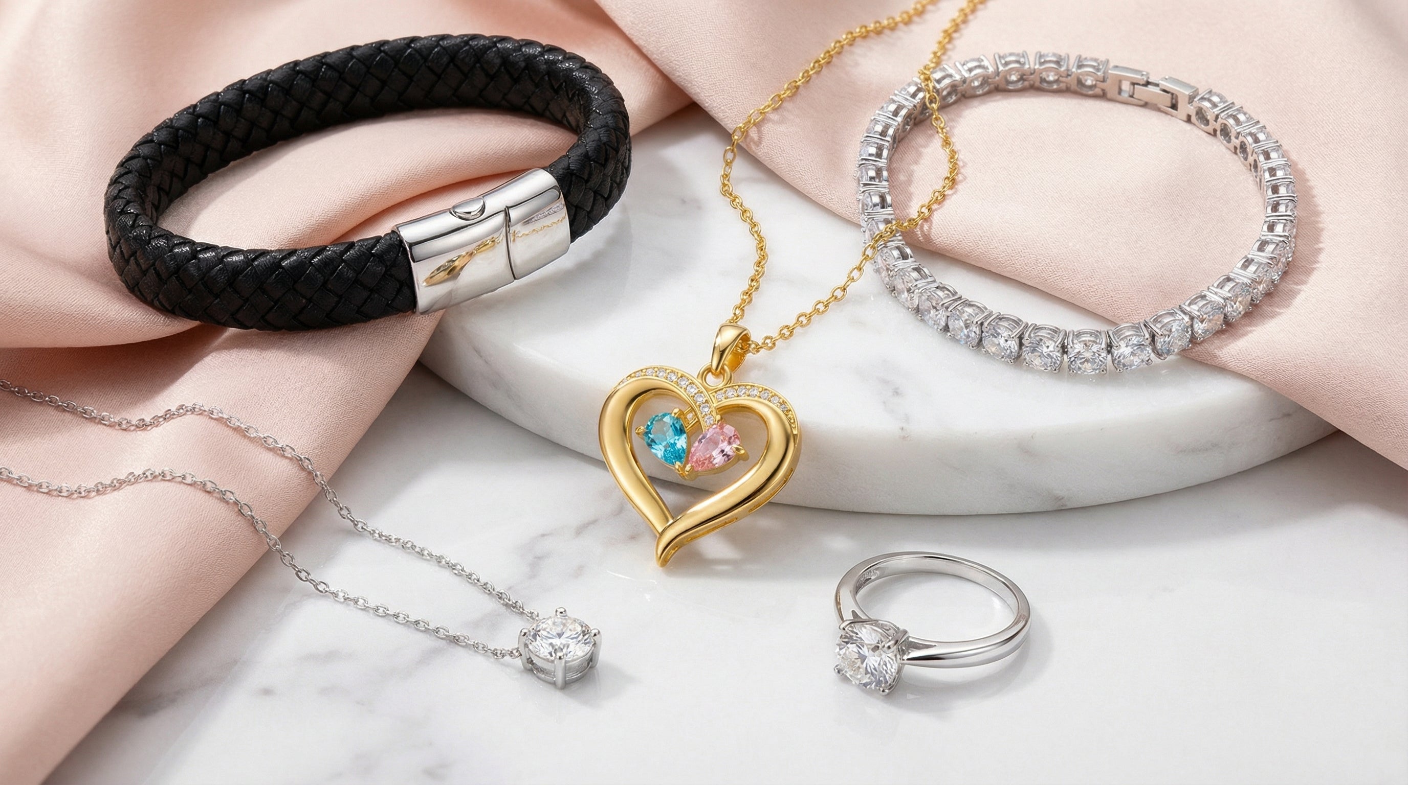 mother's day necklace with birthstones - hero image