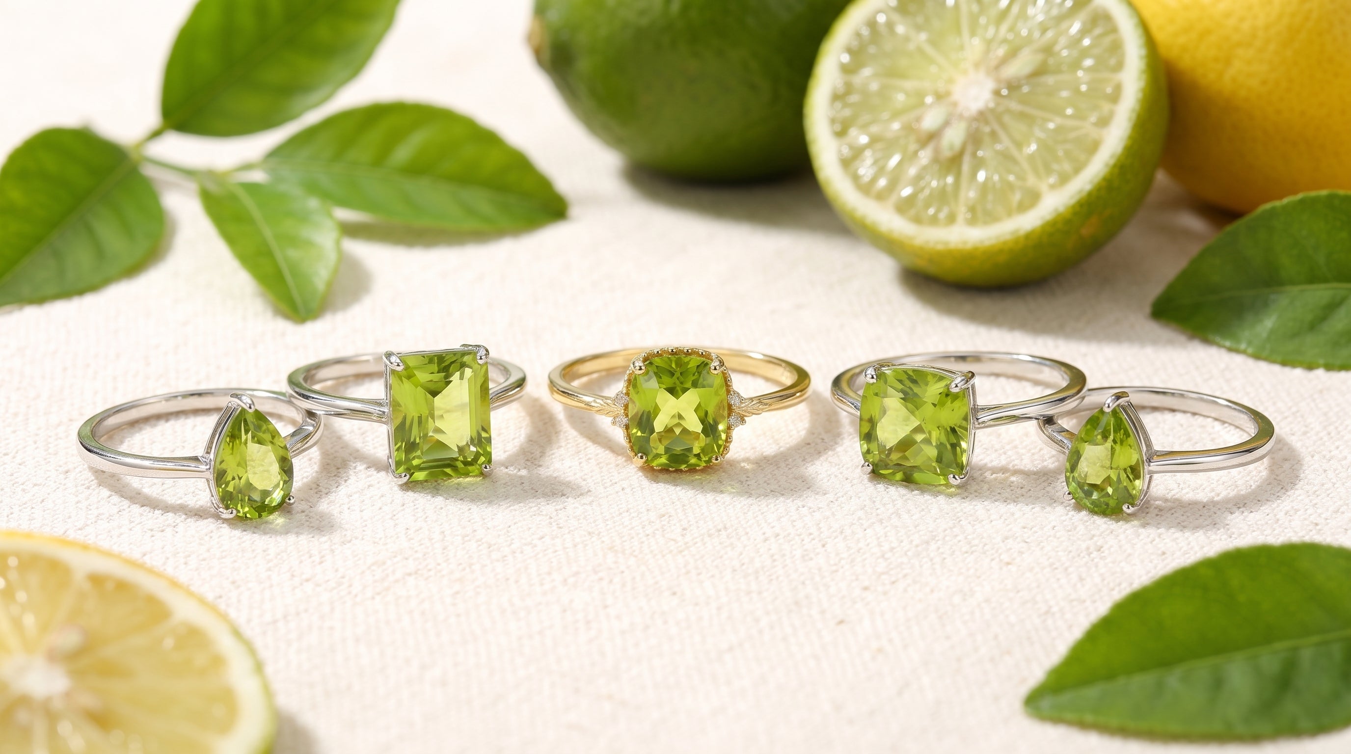 peridot ring for sale editorial image