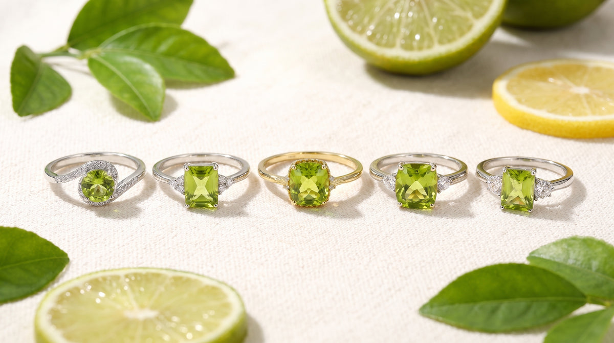 peridot ring women editorial image