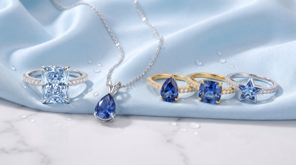 sapphire jewelry for women editorial image