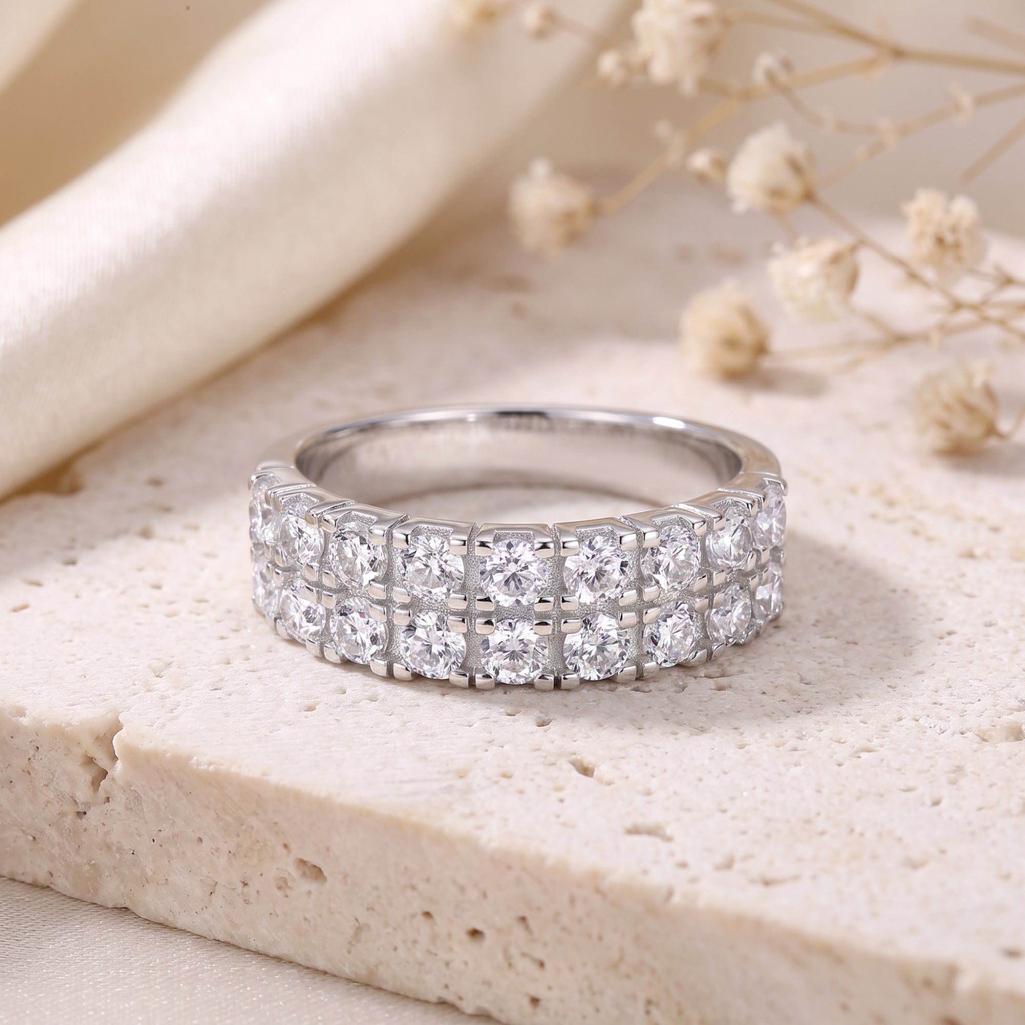 The Double-Row Pave Ring