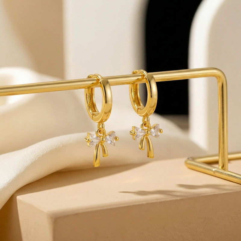 The Tied Together Bow Earrings