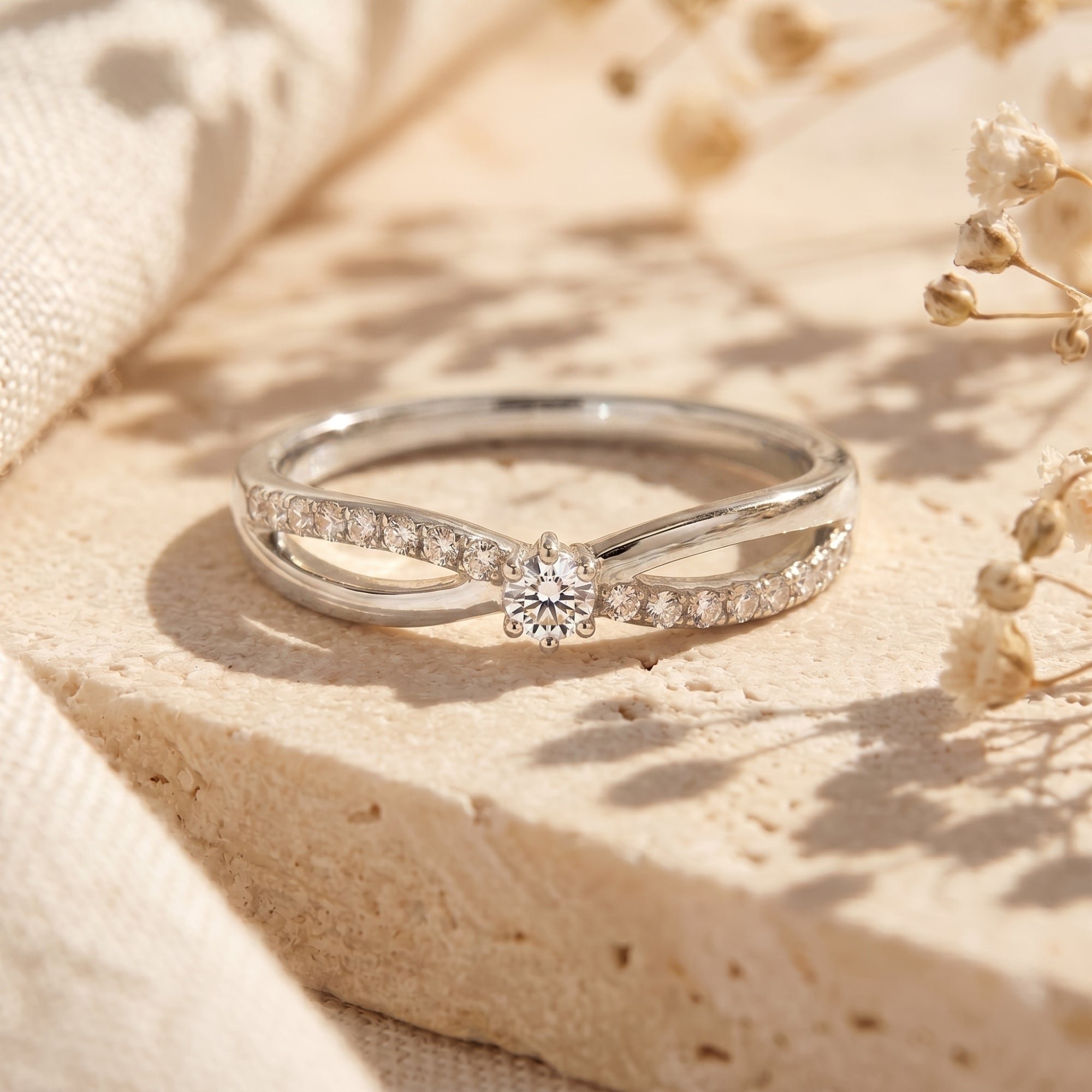 The Lyria Moissanite Ring