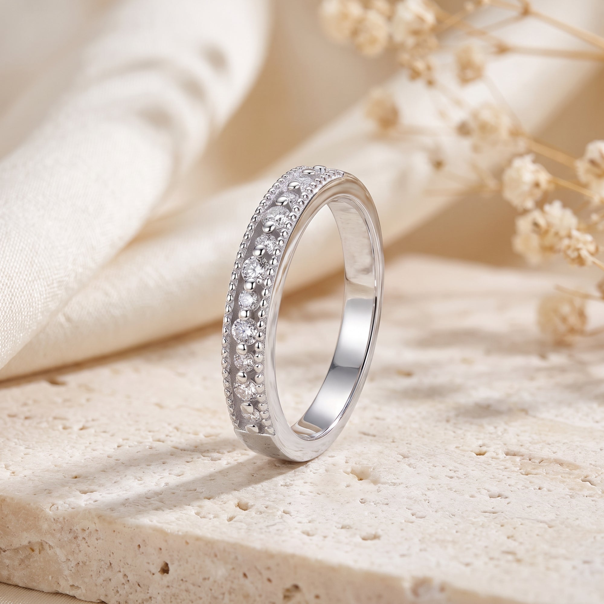 The Elysia Milgrain Ring