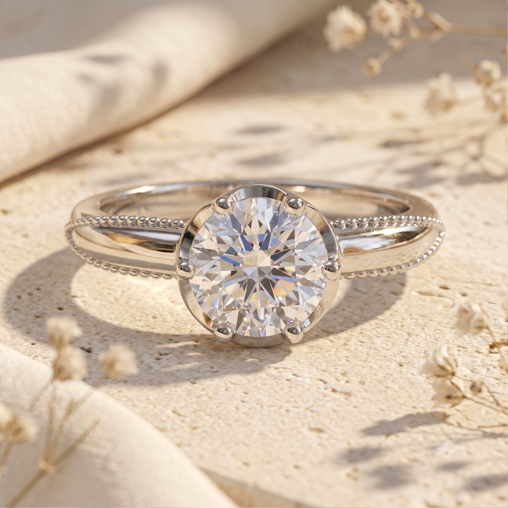 The Stella Milgrain Ring