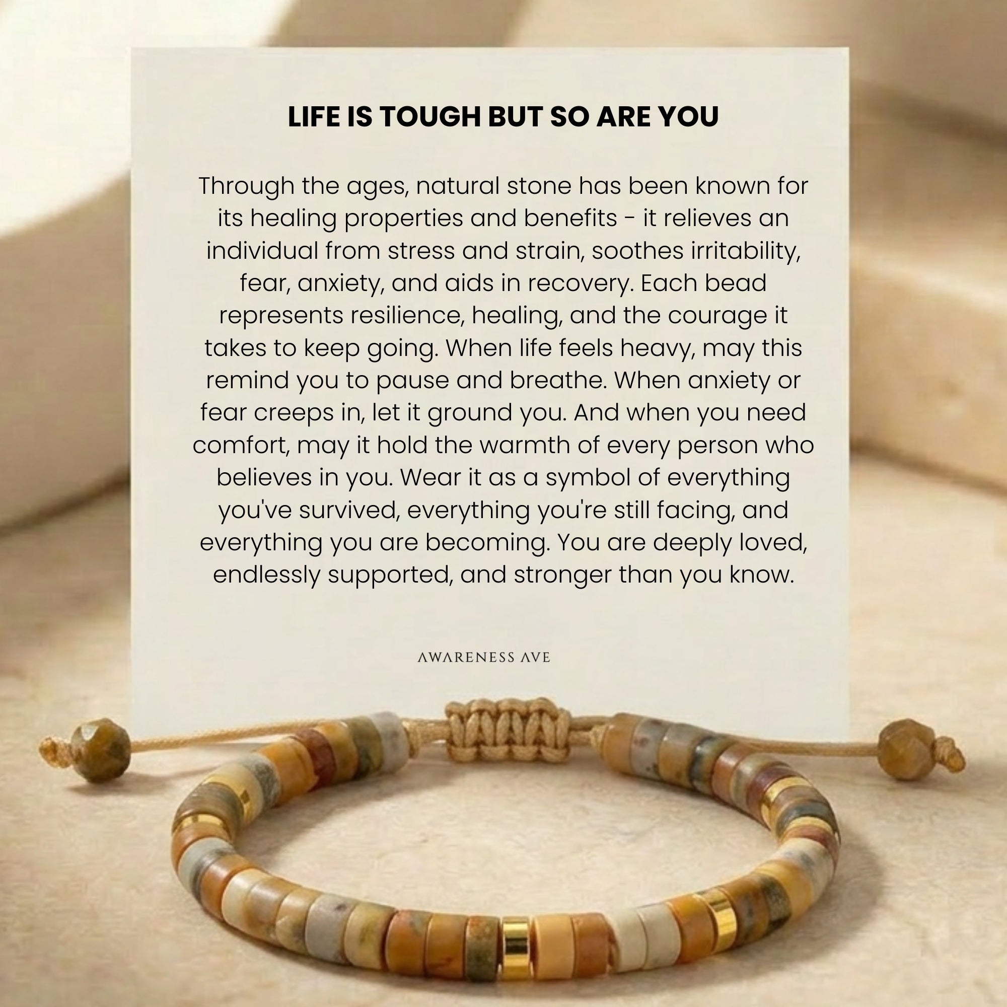 La pulsera de ágata natural "Espíritu Resiliente"