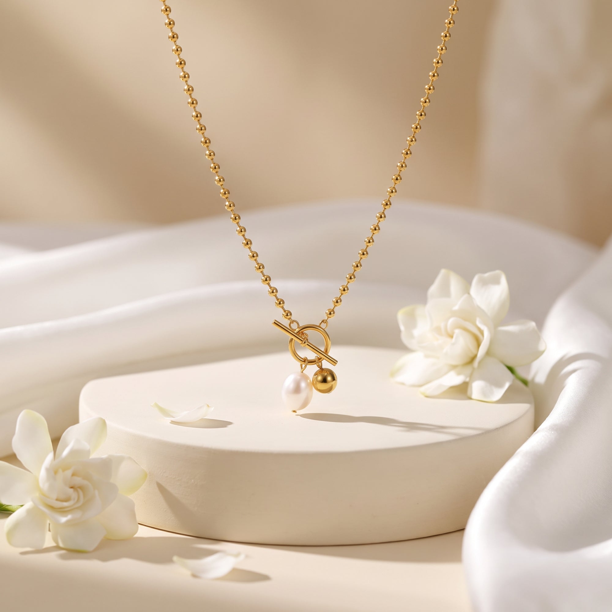 The Marina Toggle Pearl Necklace