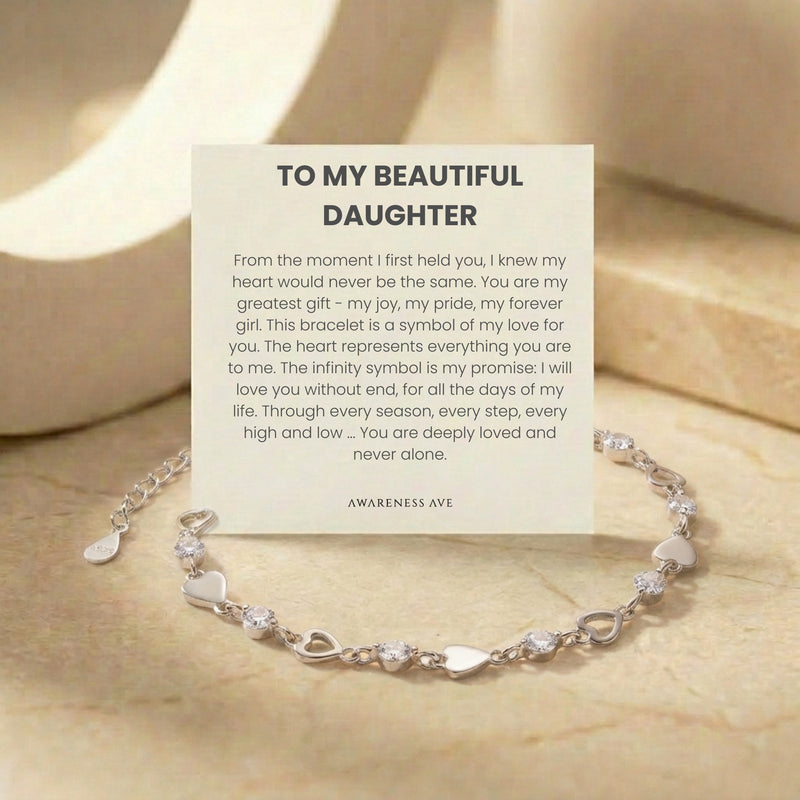 Le bracelet argent « Cherished Daughter »
