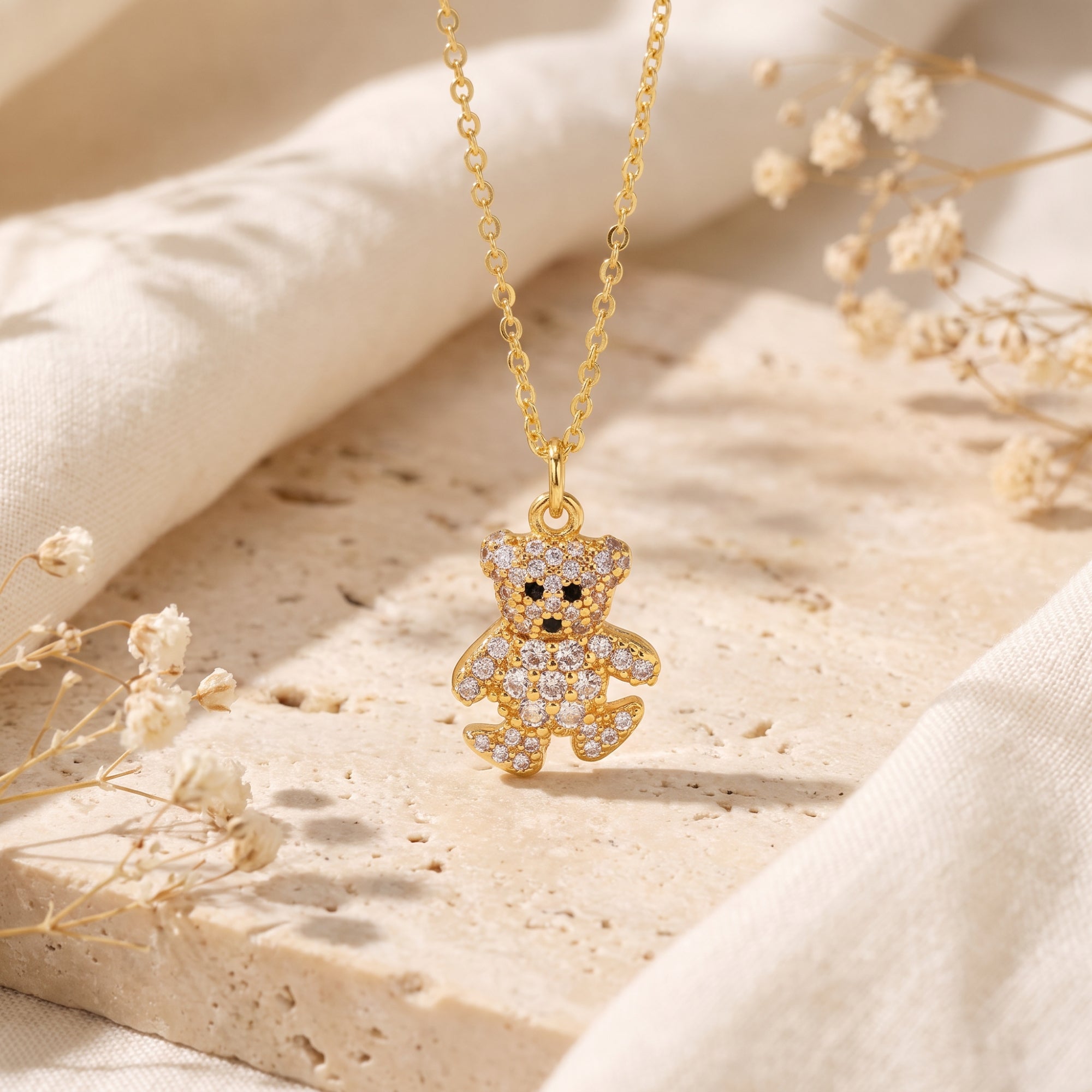 The Crystal Teddy Bear Necklace