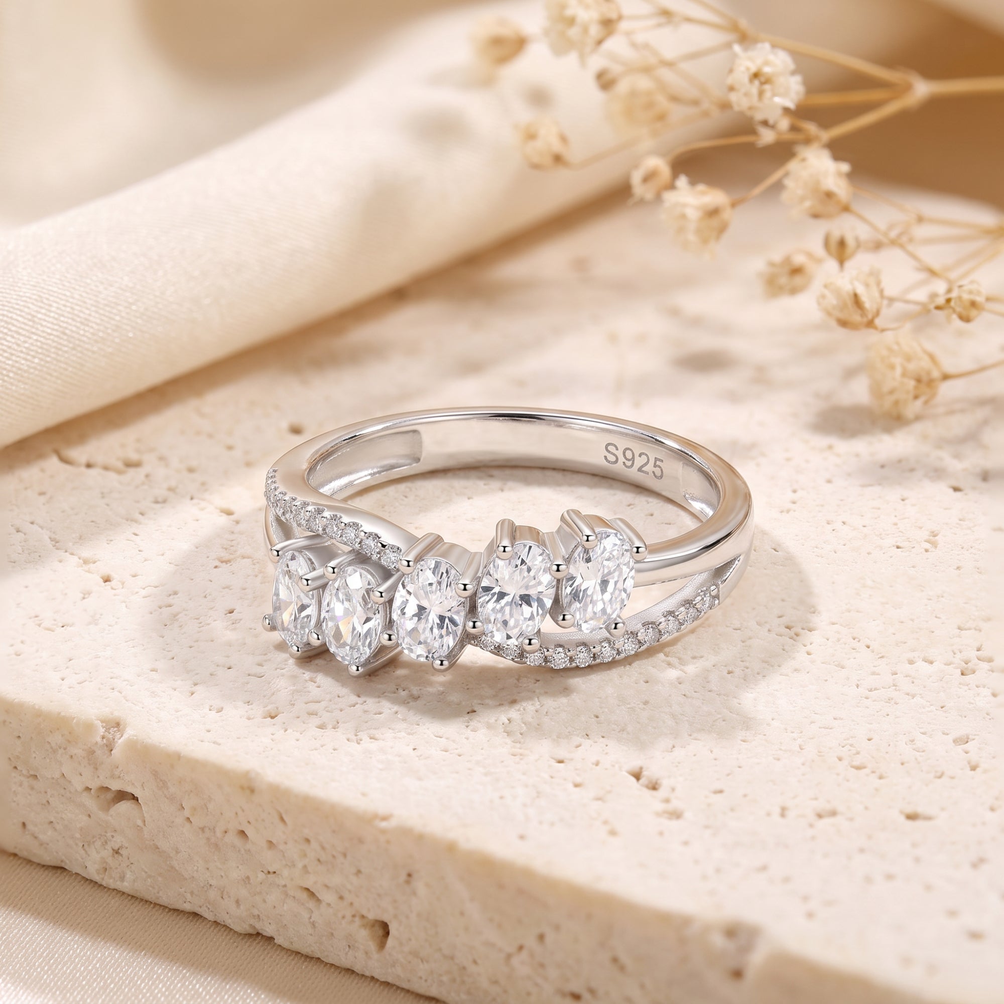 The Bypass Oval Cluster Ring