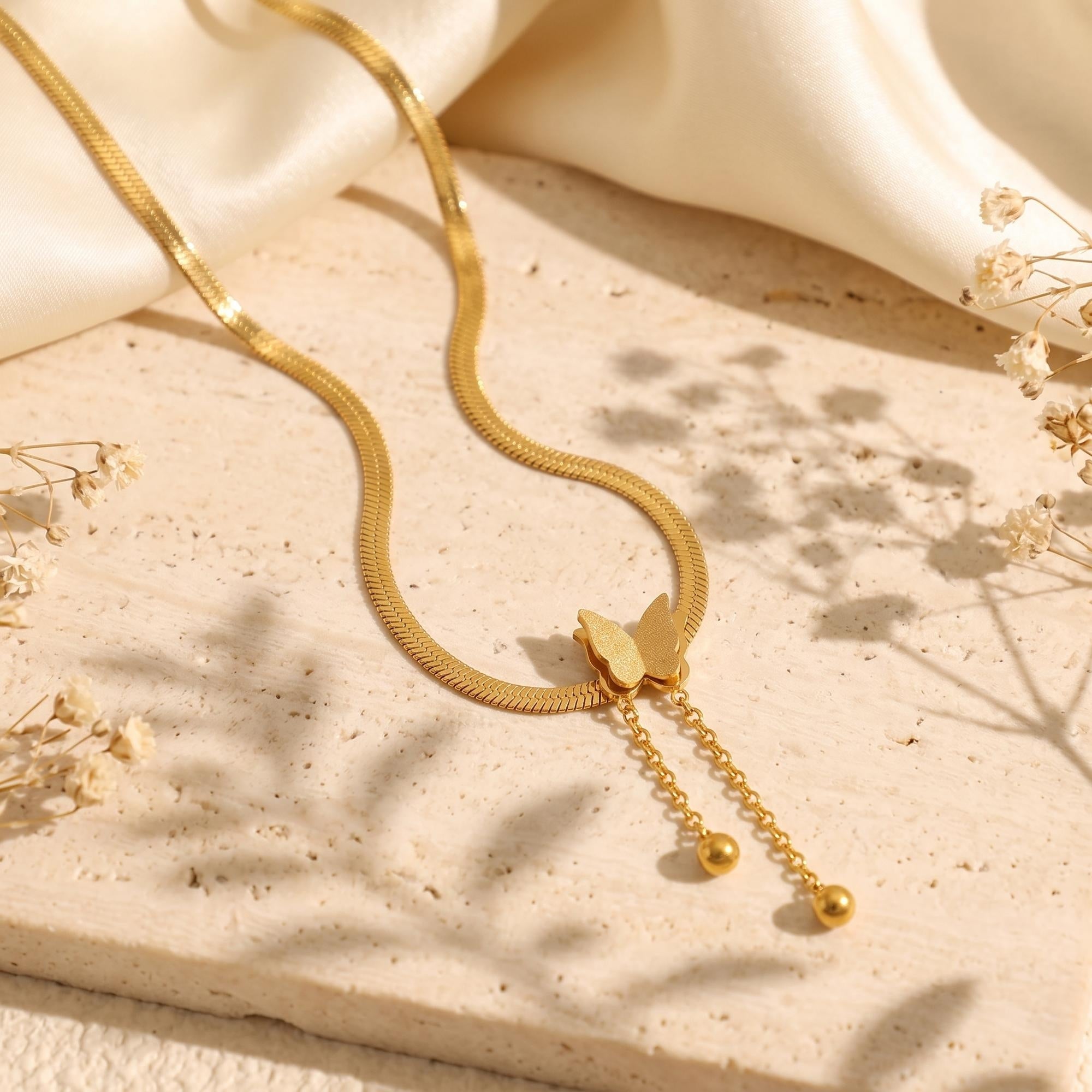 The Butterfly Drop Tassel Necklace