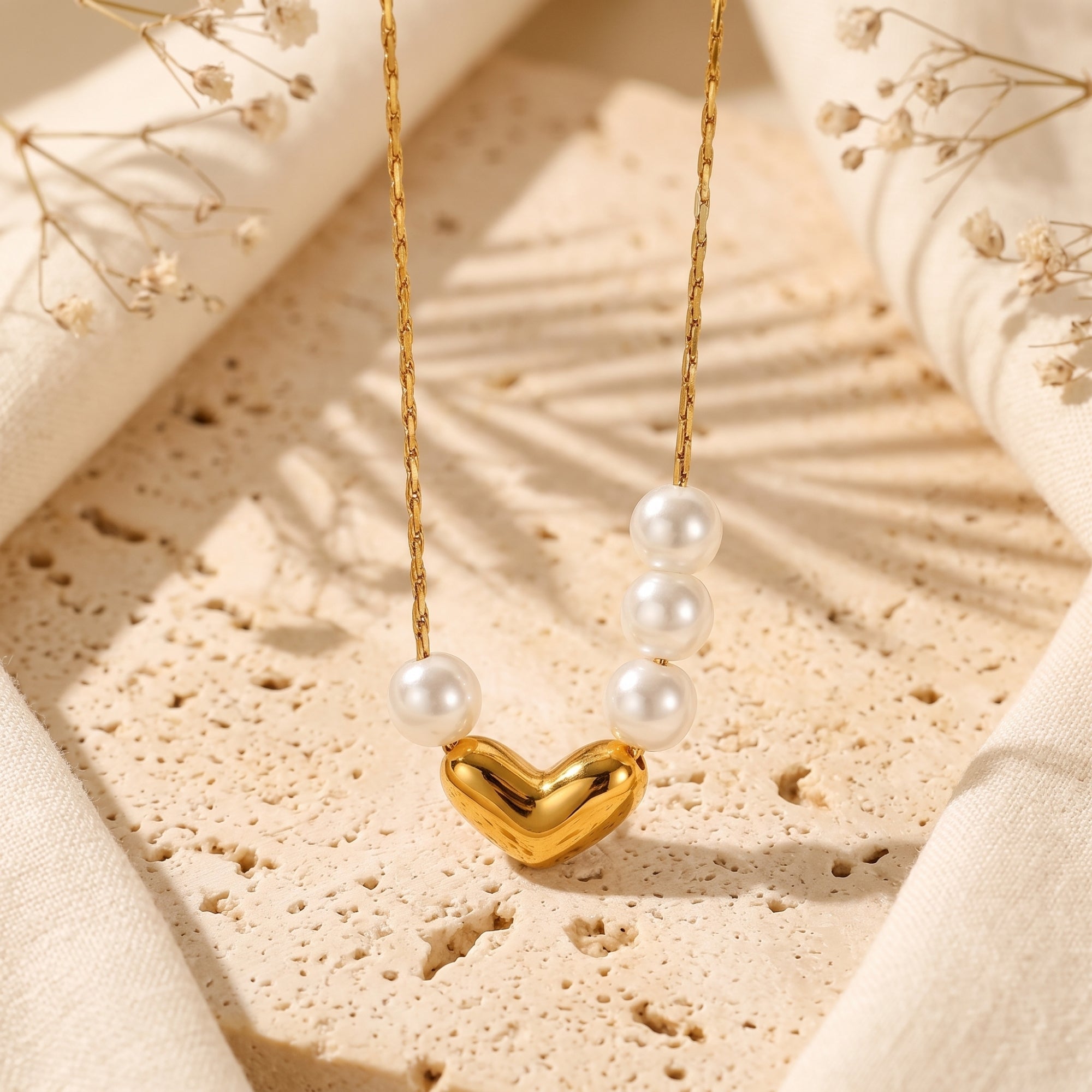 The Elysian Pearl Heart Necklace