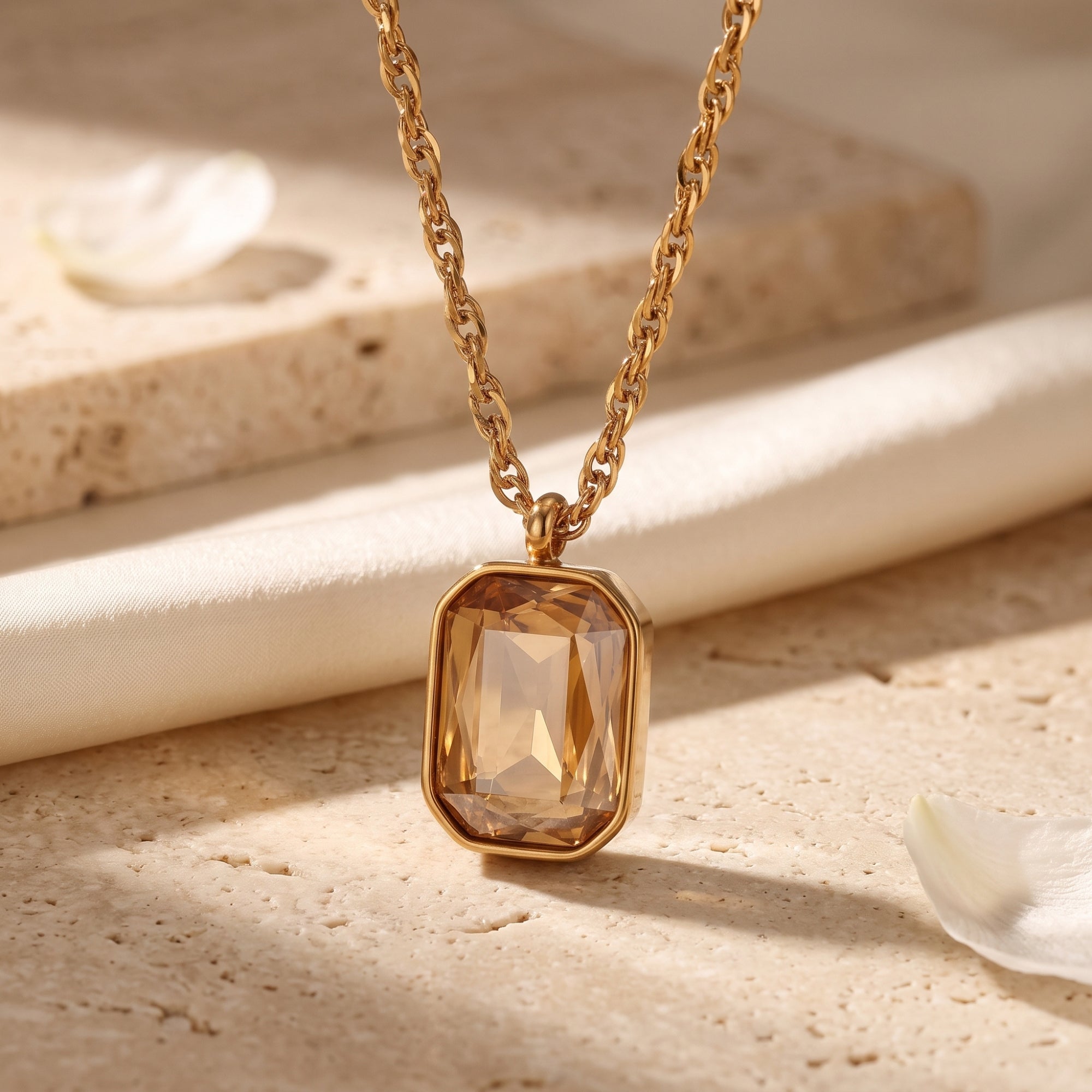 The Aurelia Bezel Necklace