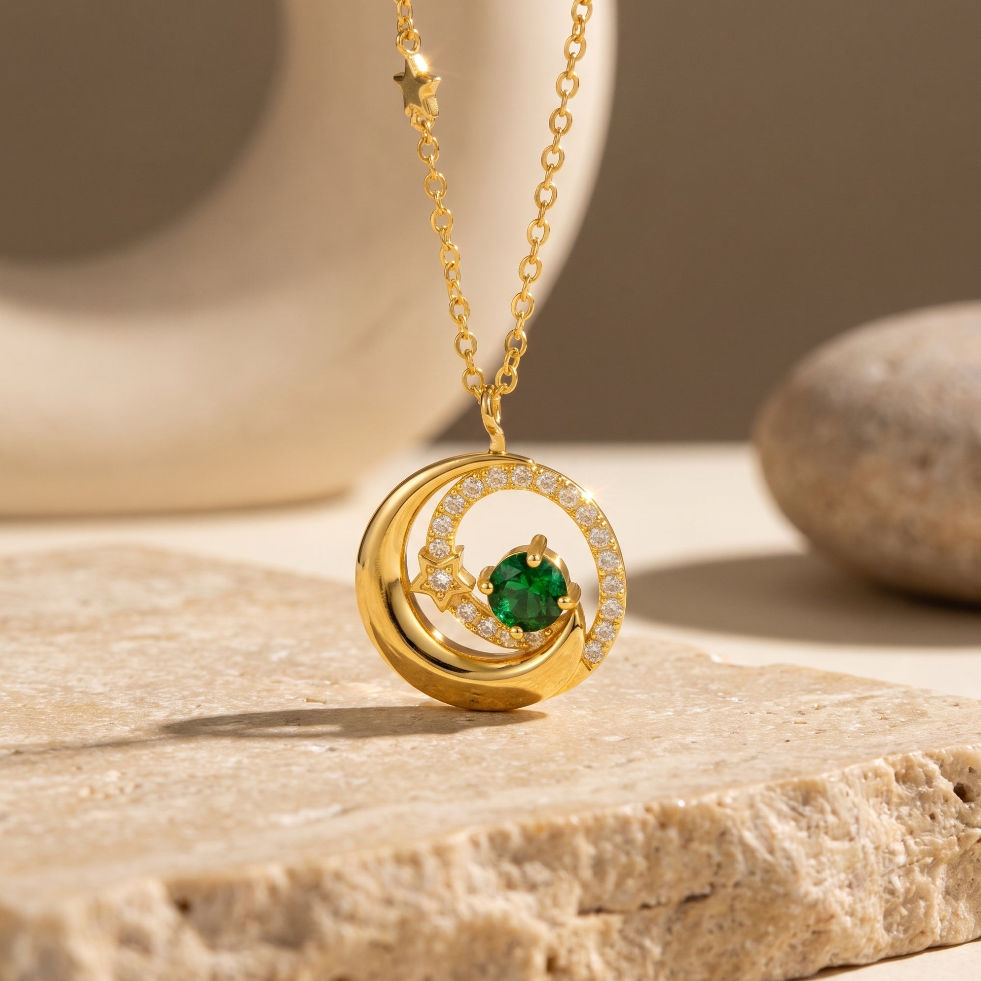 The Selene Crescent Necklace