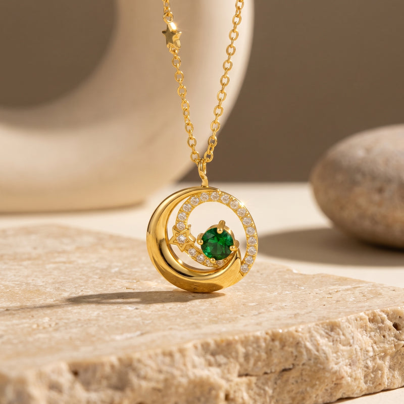 The Selene Crescent Necklace