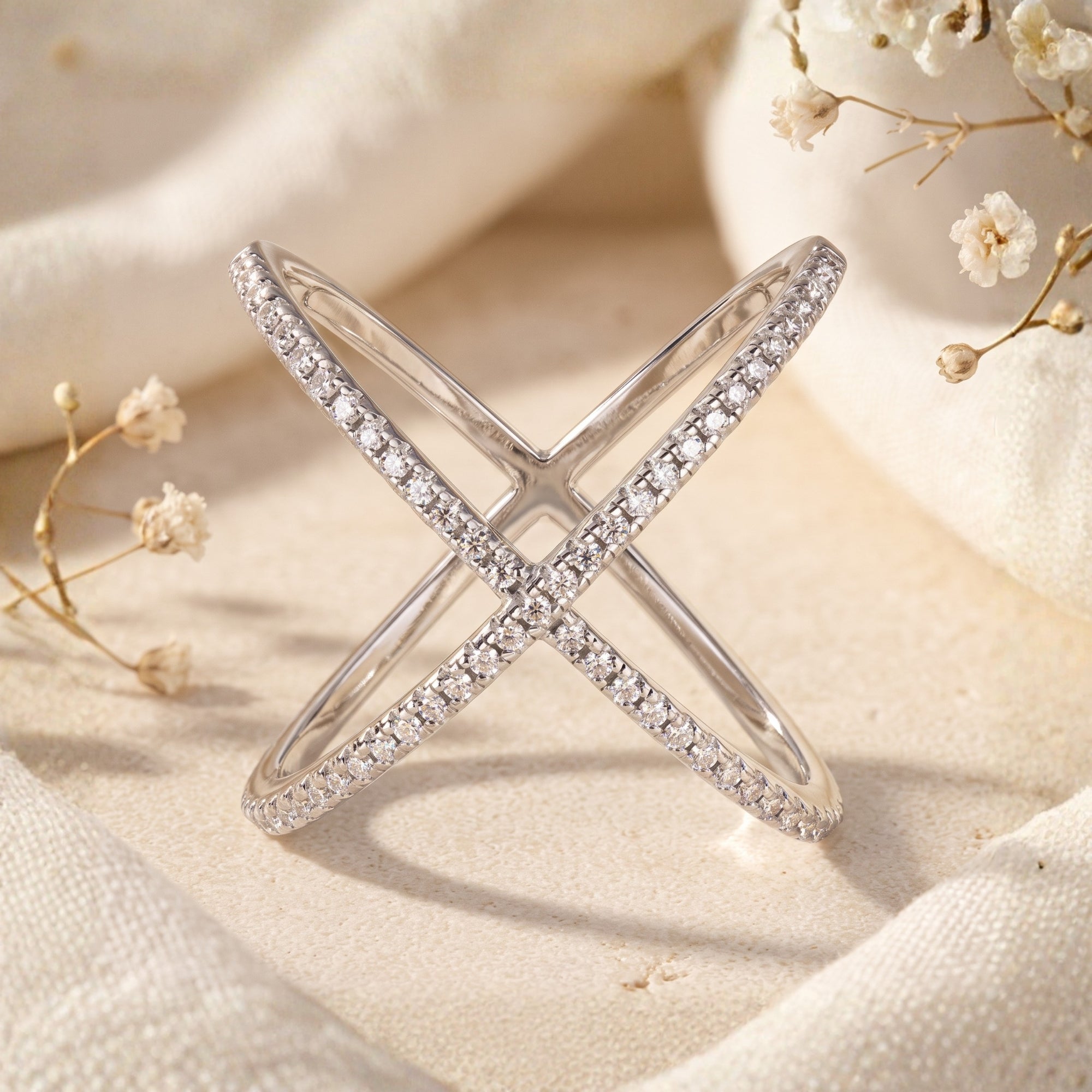 The Intersection Pave Ring