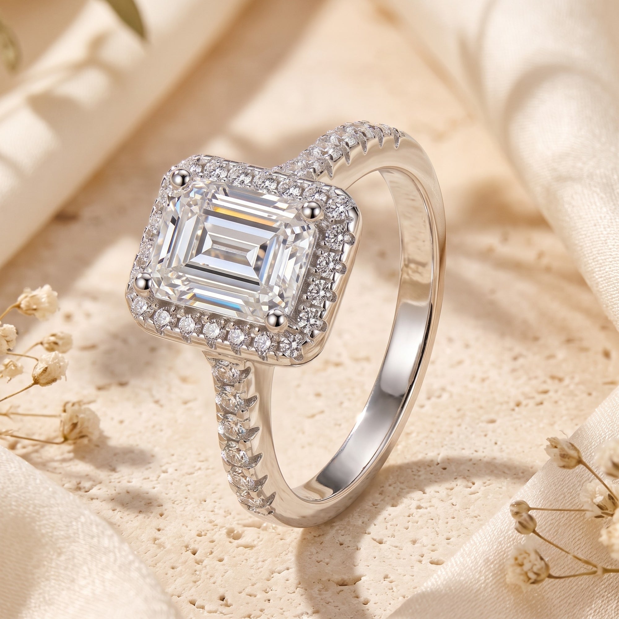 The Devotion Emerald Halo Ring