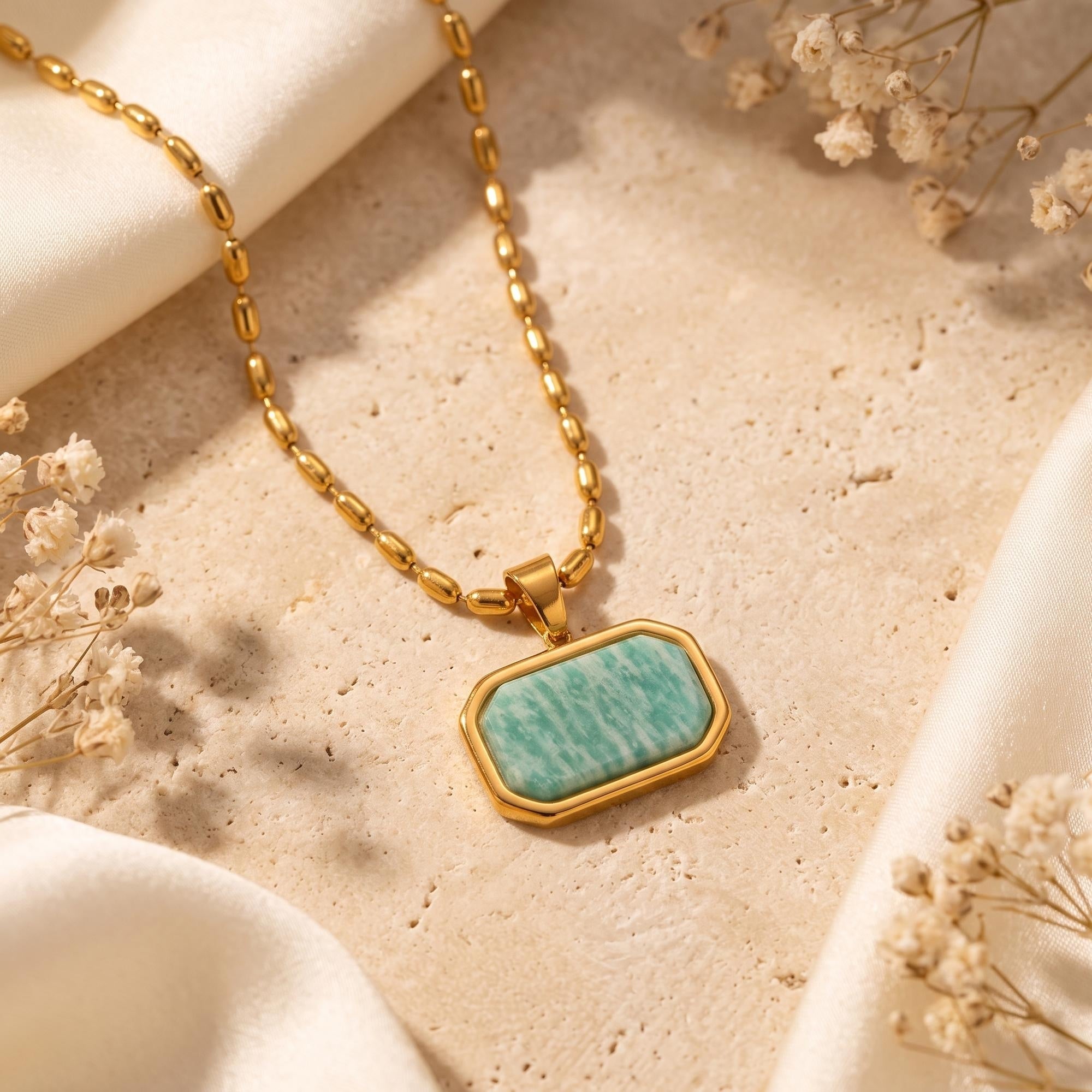 The Amazonite Pendant Necklace