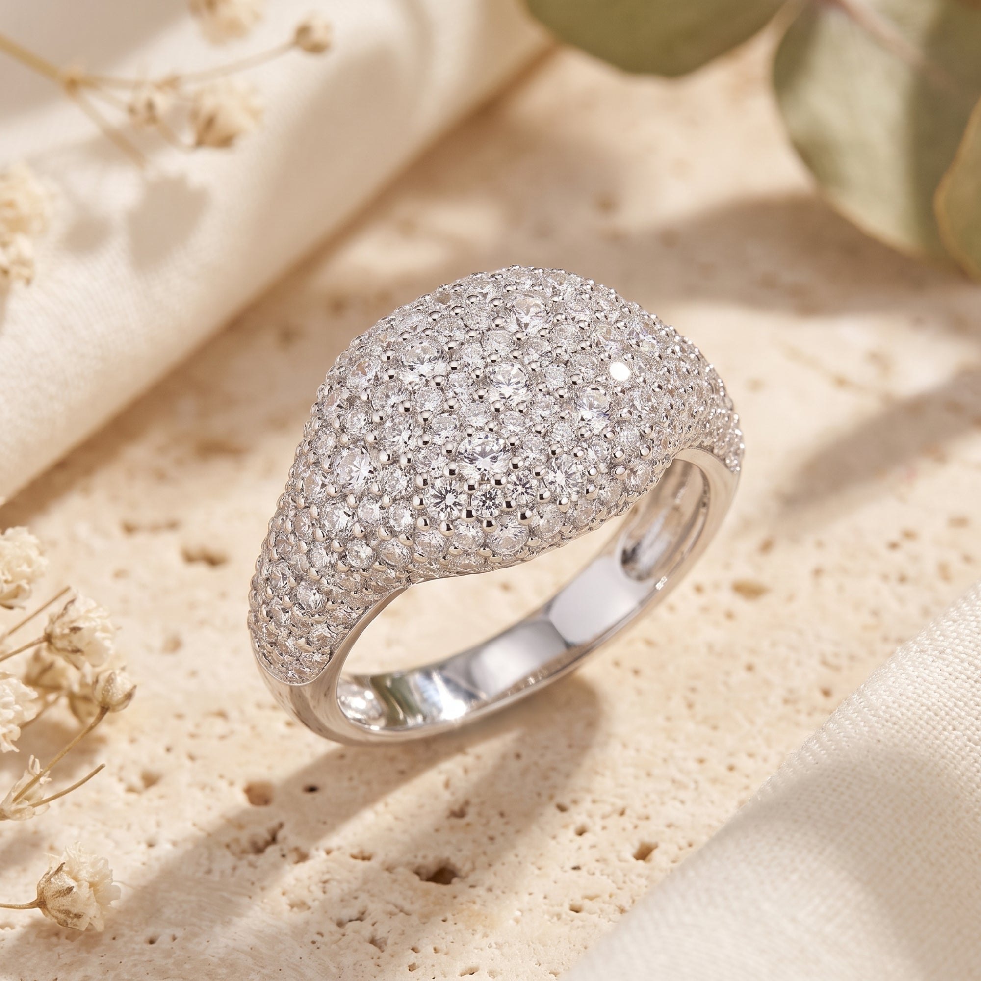 The Elysian Pave Dome Ring