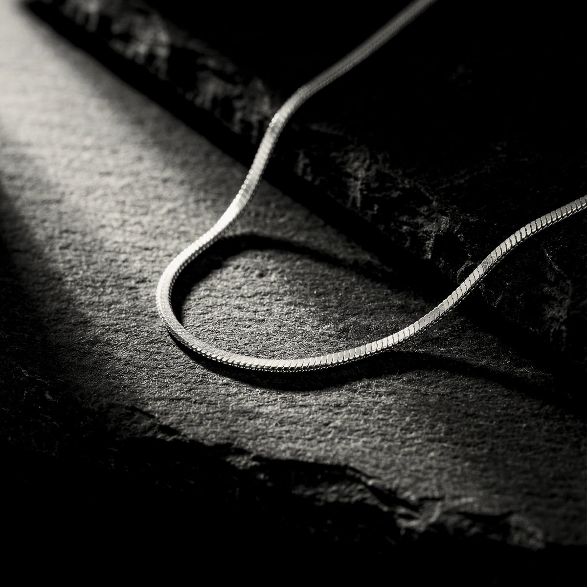 Men's Square Chain Necklace - Silver 316L Stainless Steel, Tarnish ...