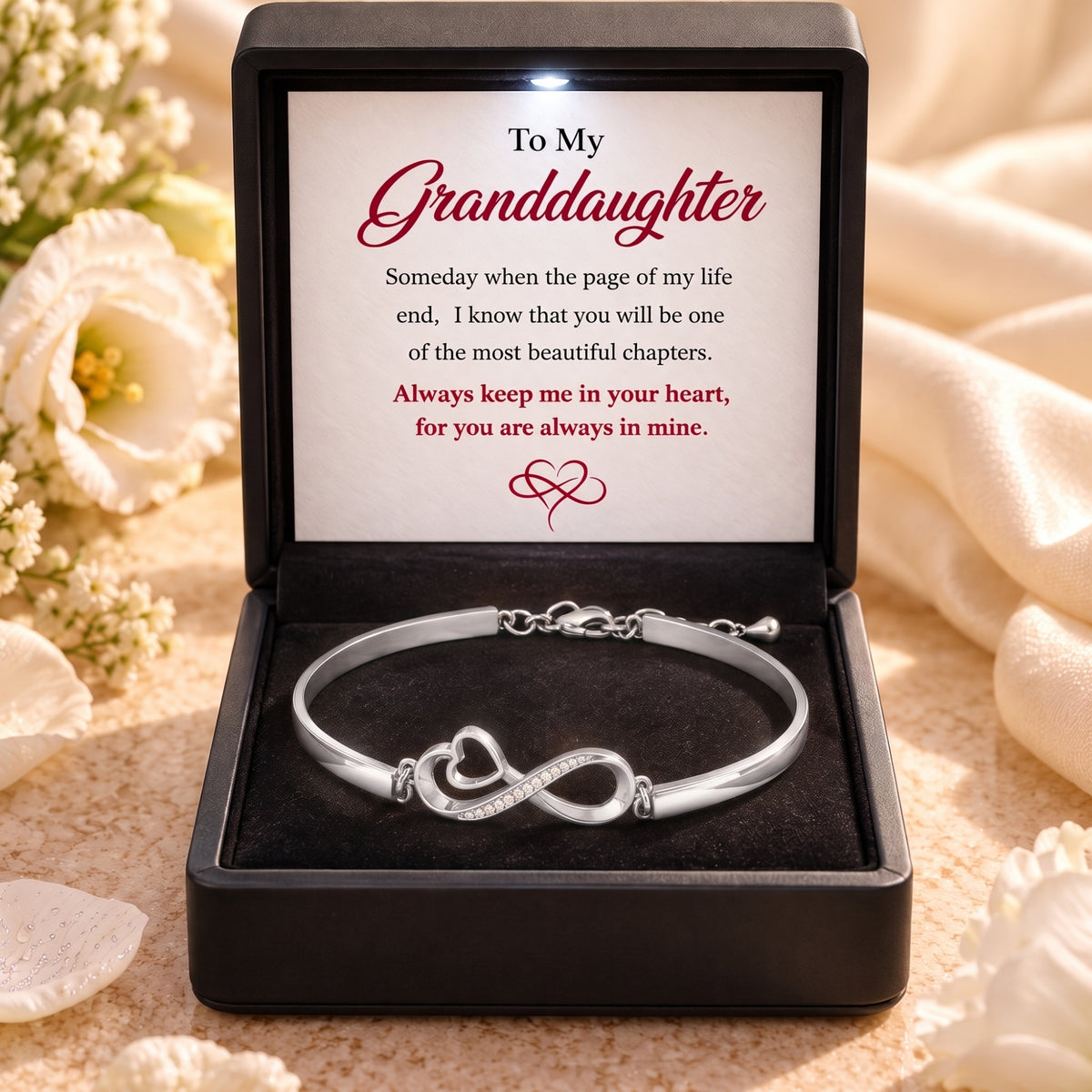 The Infinity Heart Bangle Bracelet